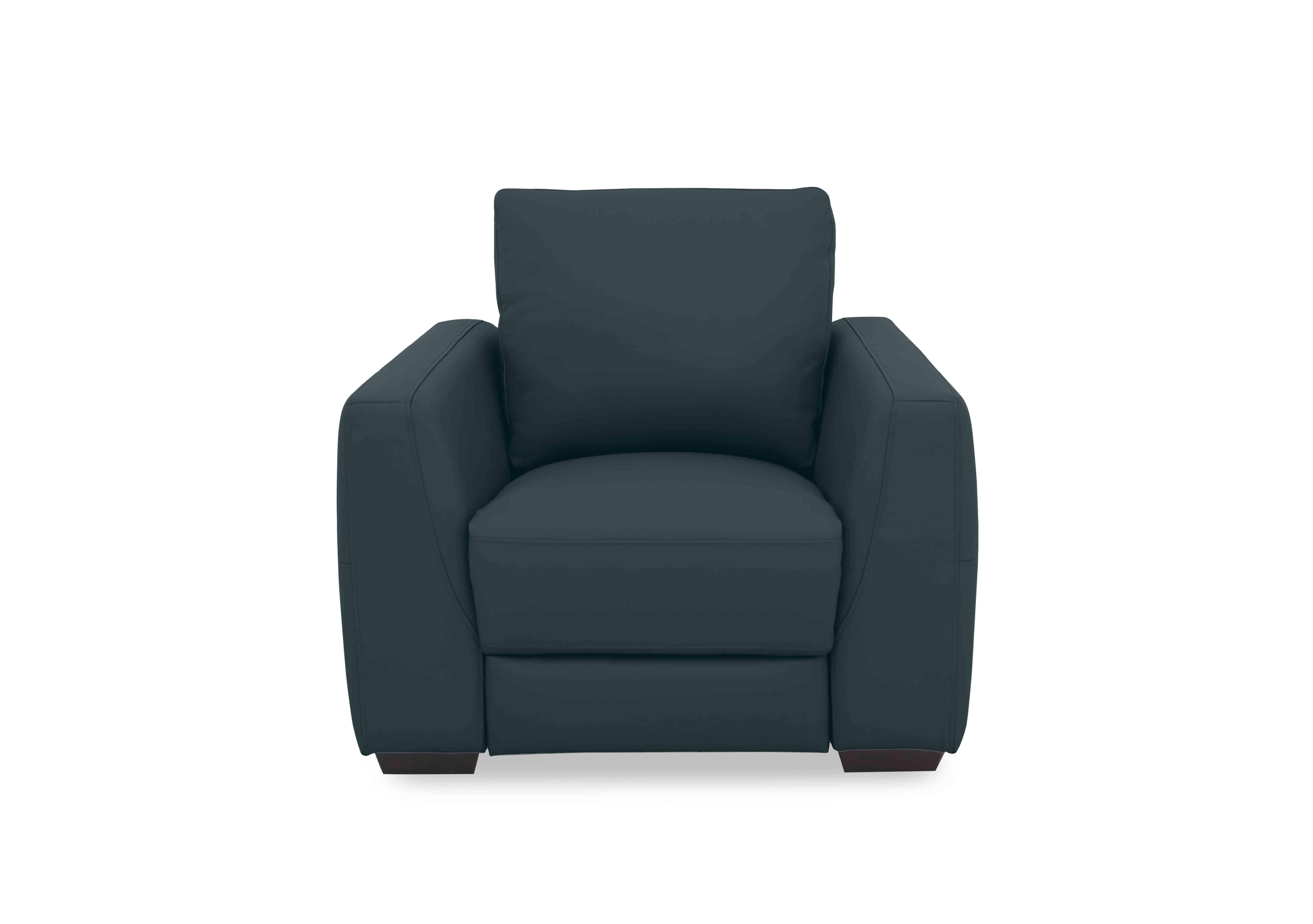 Dinky Leather Power Recliner Chair in Peacock Cat-40/09 on Furniture Village