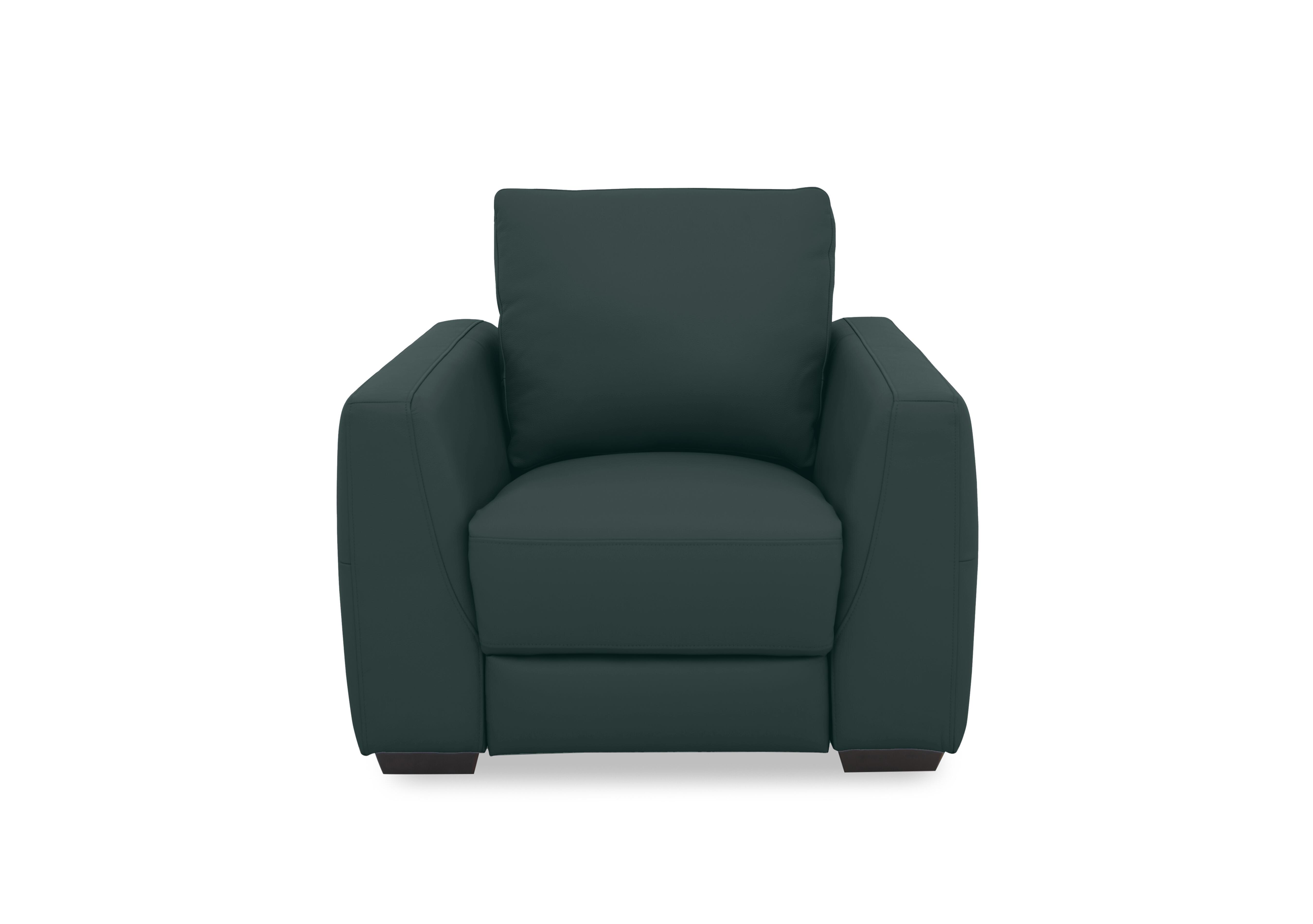 Dinky Leather Chair in Peacock Cat-40/09 on Furniture Village