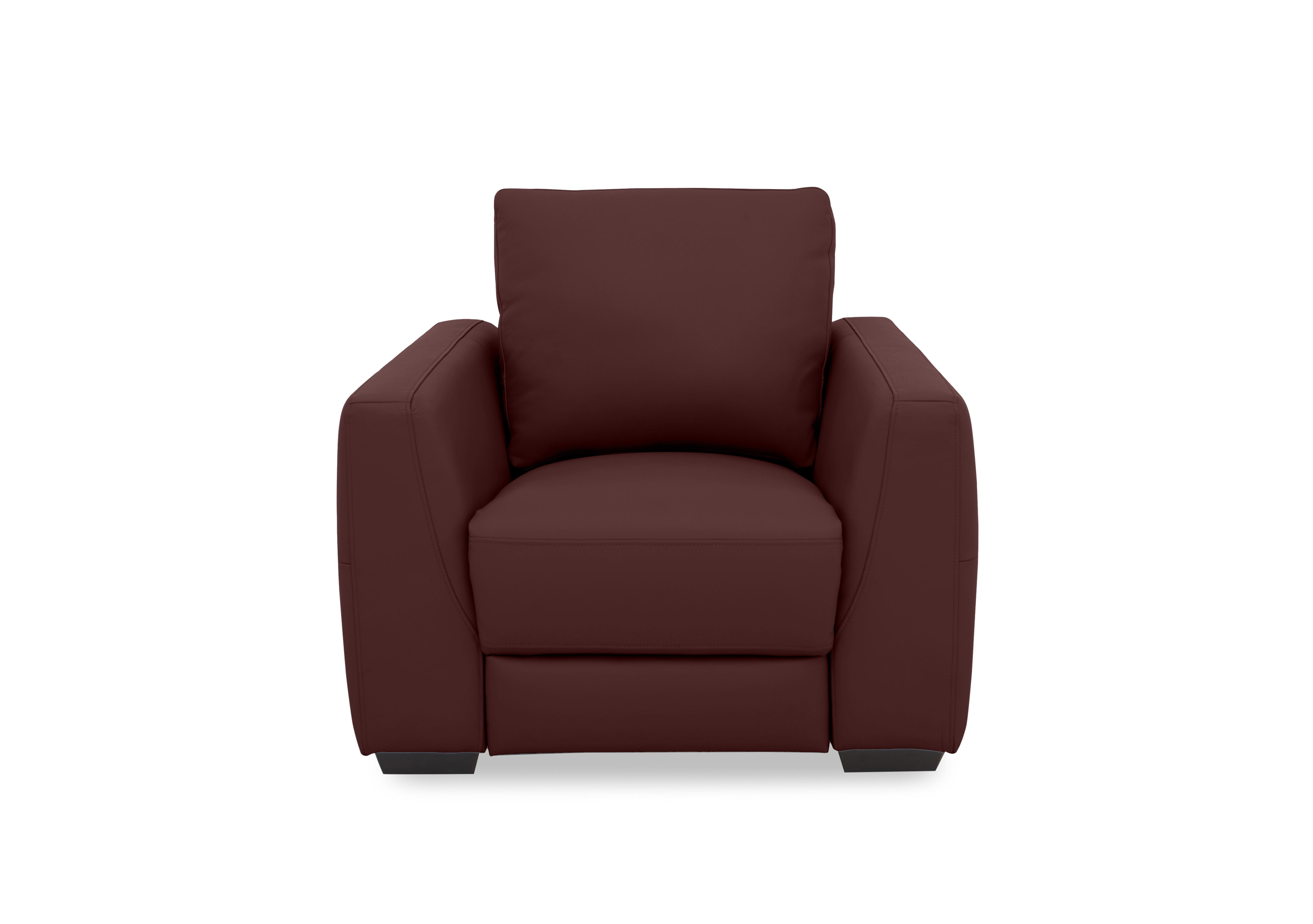 Dinky Leather Power Recliner Chair in Ruby Cat-60/15 on Furniture Village