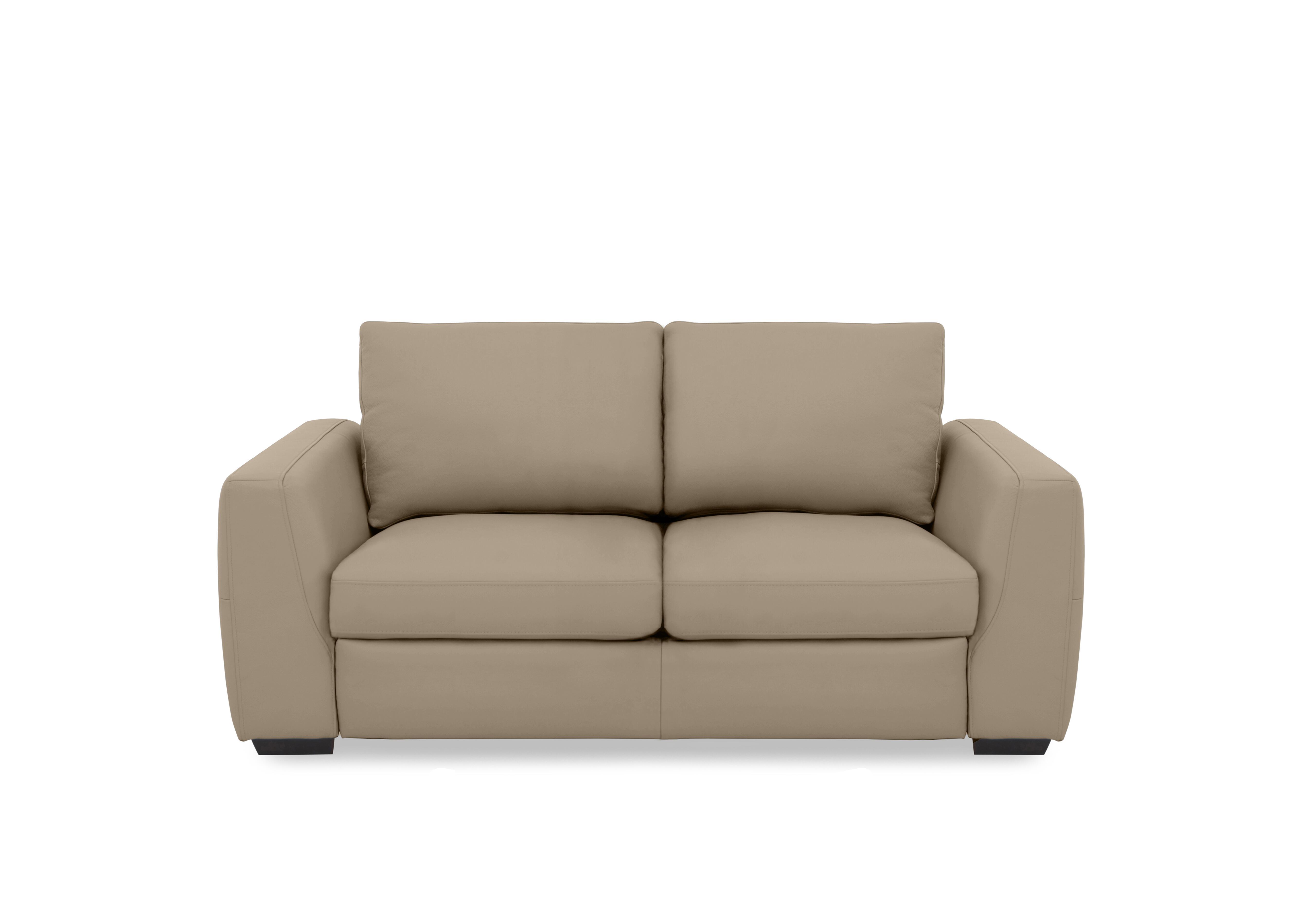 Dinky Leather 2 Seater Sofa in Barley Cat-60/06 on Furniture Village