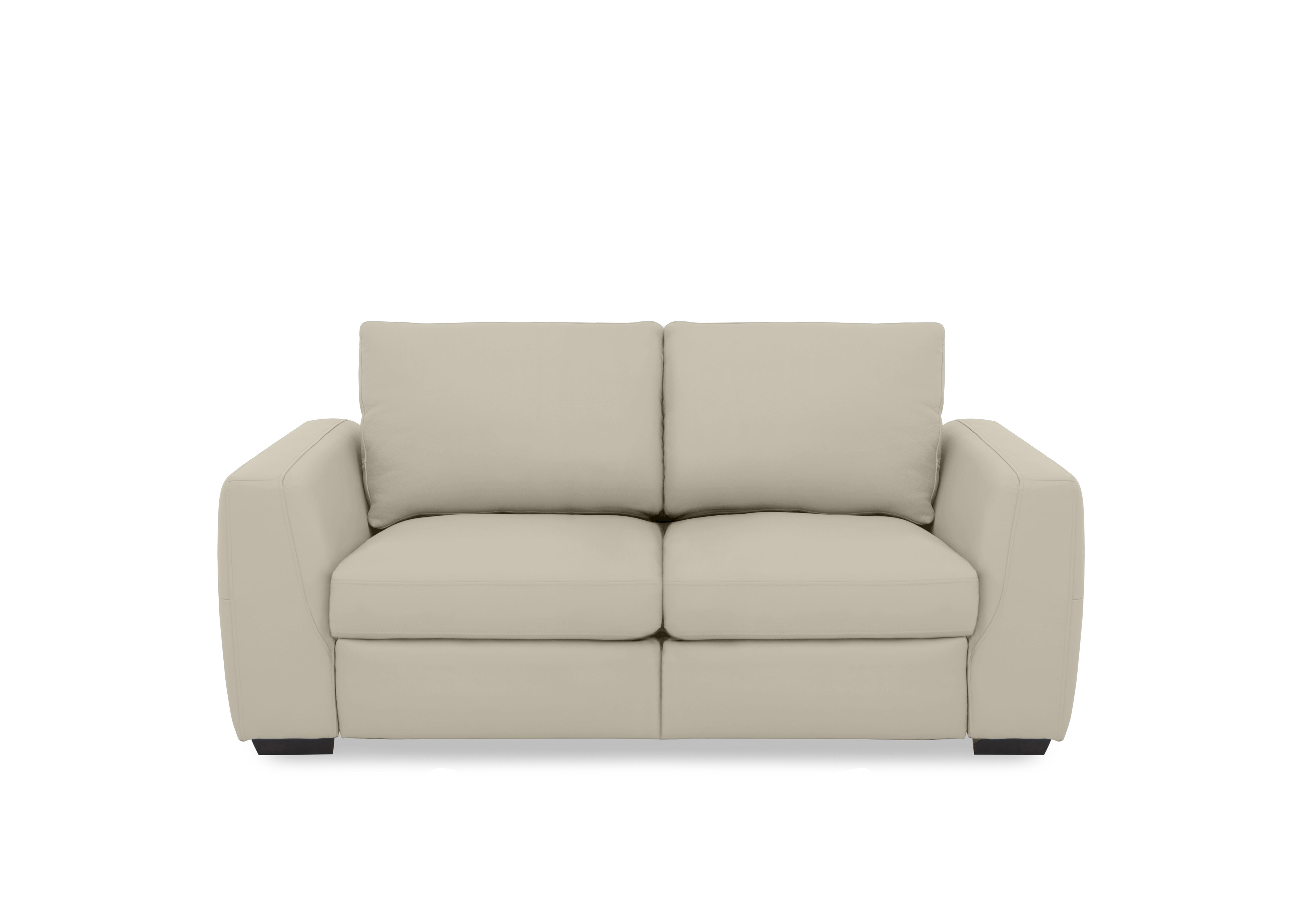 Dinky Leather 2 Seater Sofa in Bone China Cat-60/05 on Furniture Village