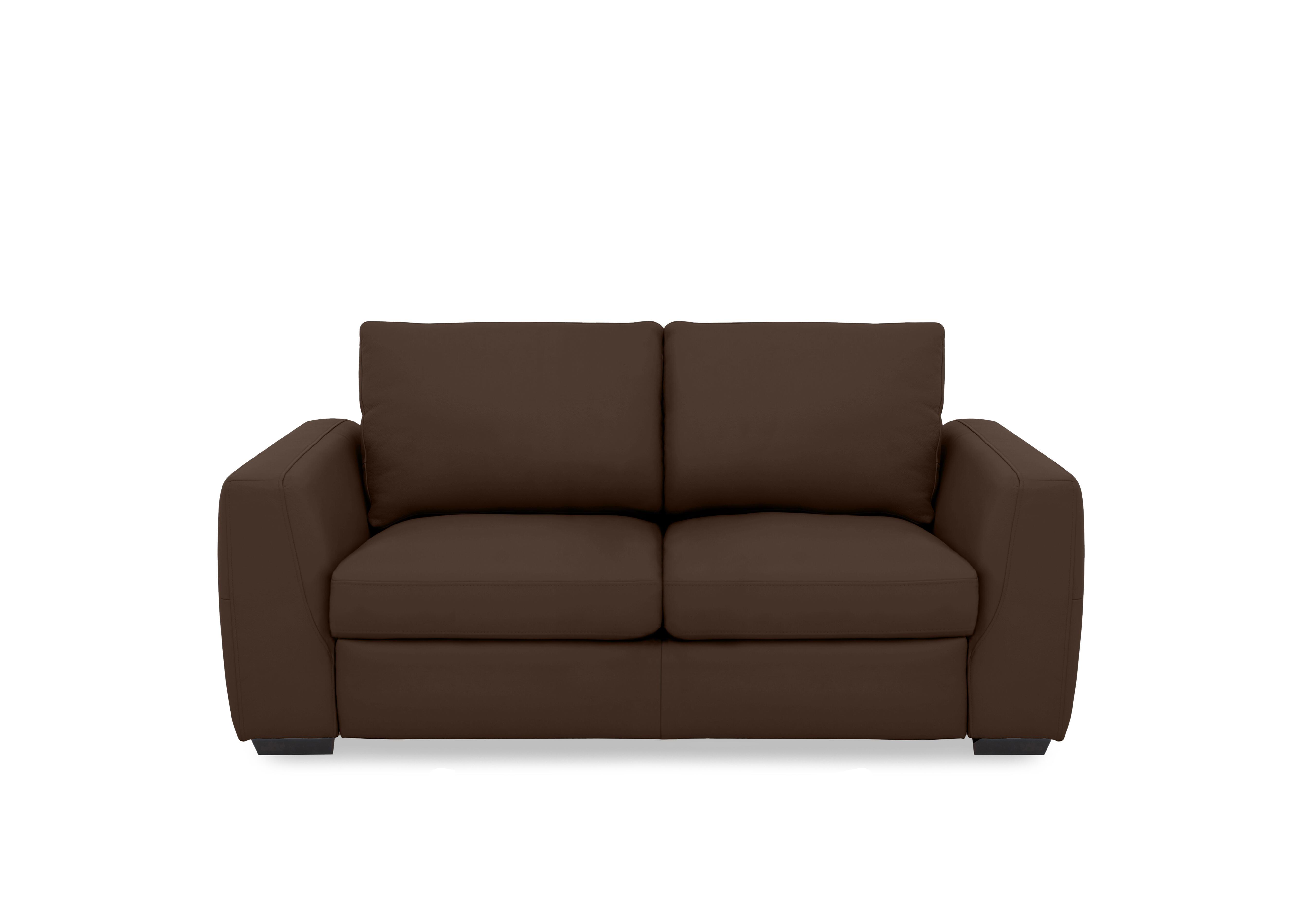 Dinky Leather 2 Seater Sofa in Chocolate Cat-60/08 on Furniture Village