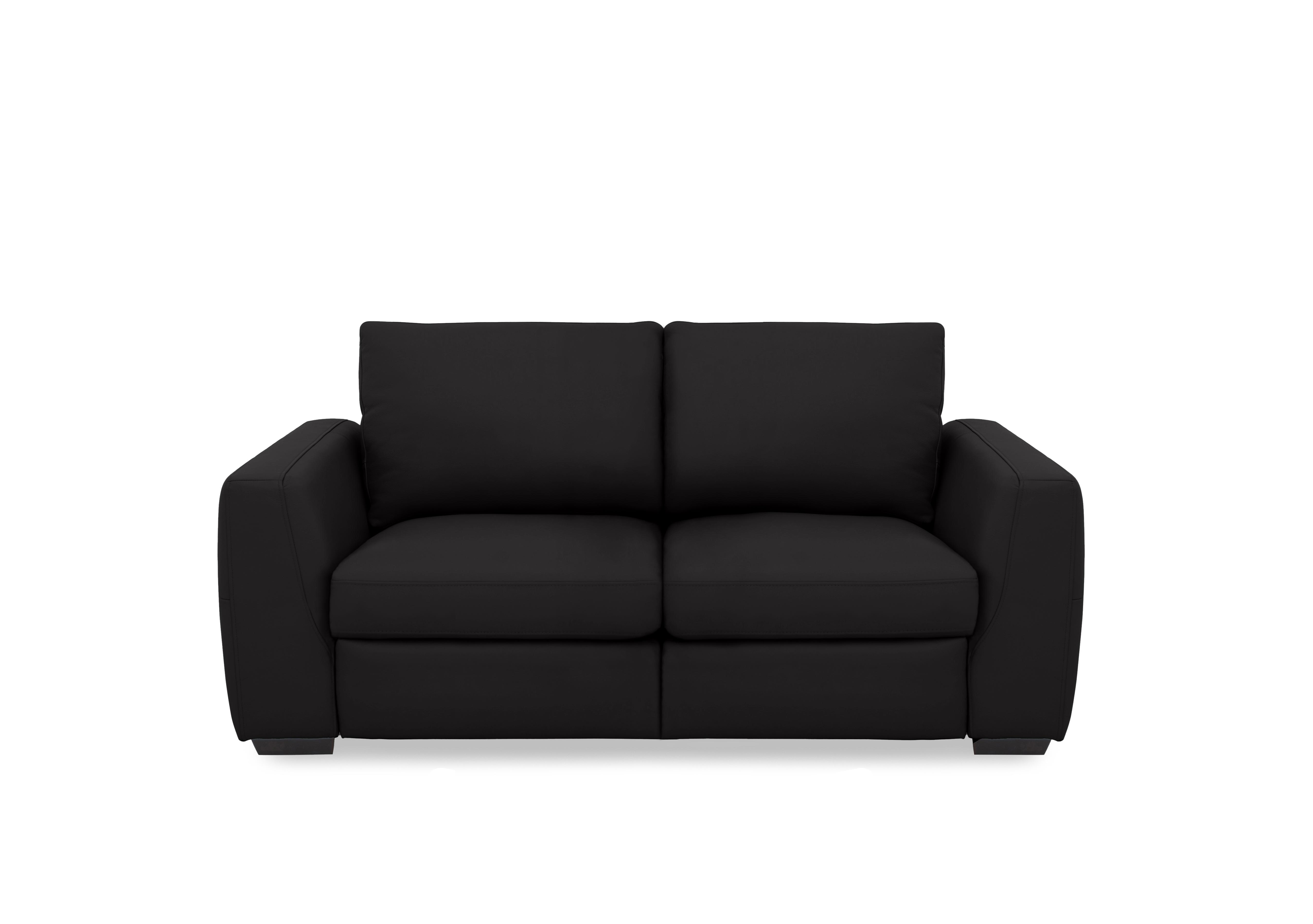 Dinky Leather 2 Seater Power Recliner Sofa in Jet Black Cat-40/23 on Furniture Village