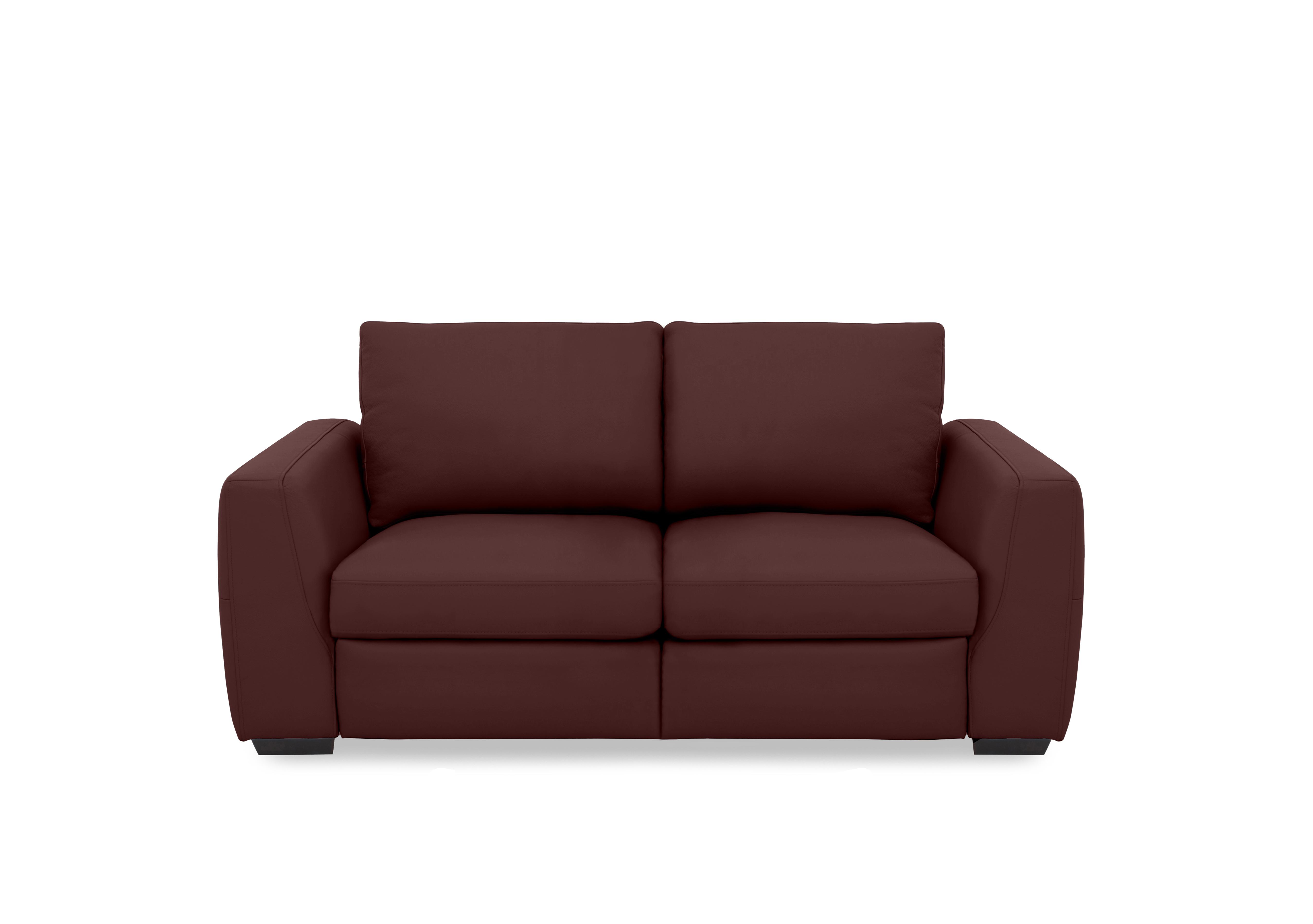 Dinky Leather 2 Seater Power Recliner Sofa in Ruby Cat-60/15 on Furniture Village