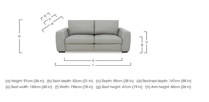 Dinky Leather 3 Seater Sofa in  on Furniture Village