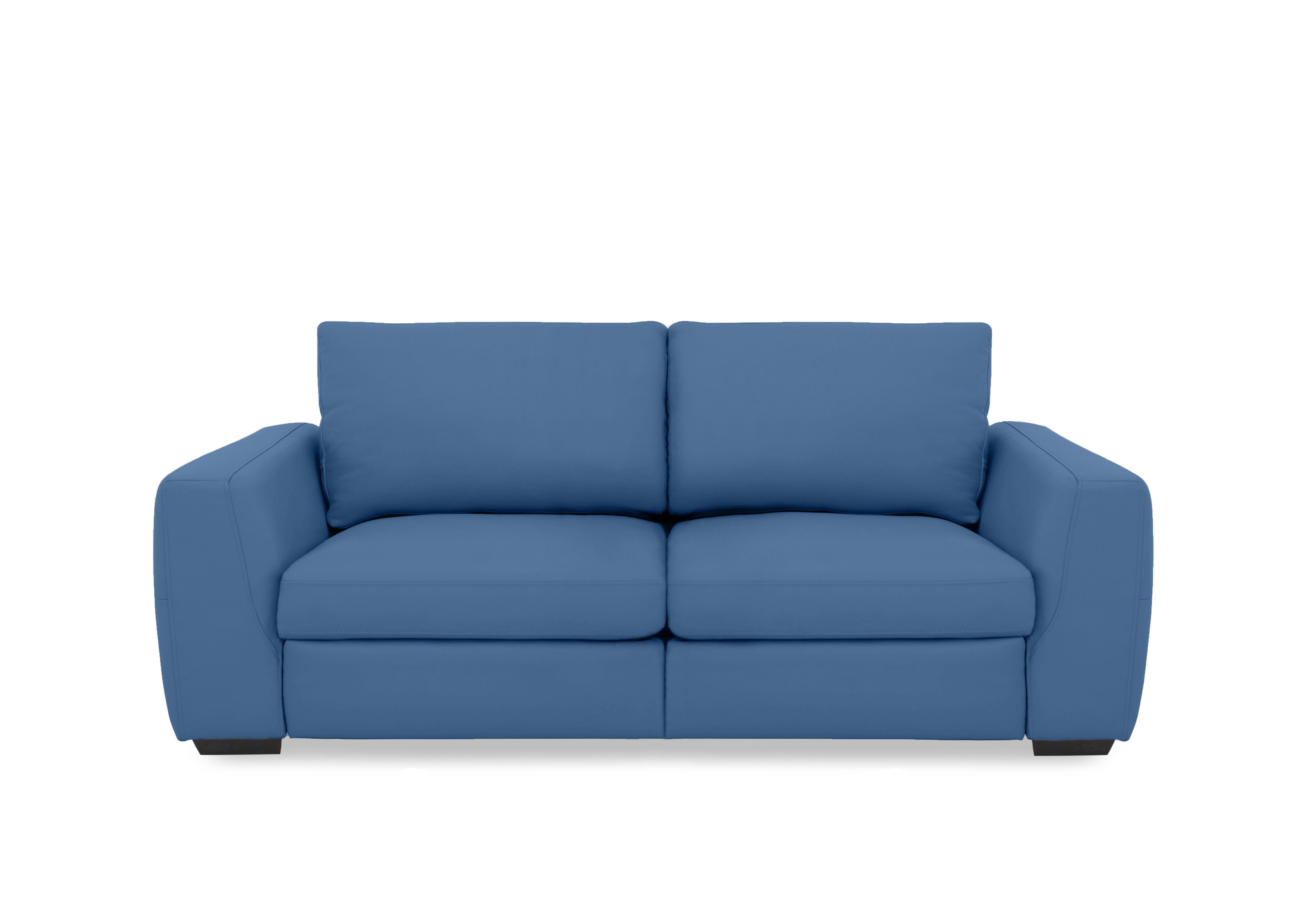 Dinky Leather 3 Seater Power Recliner Sofa in Aegean Cat-40/12 on Furniture Village