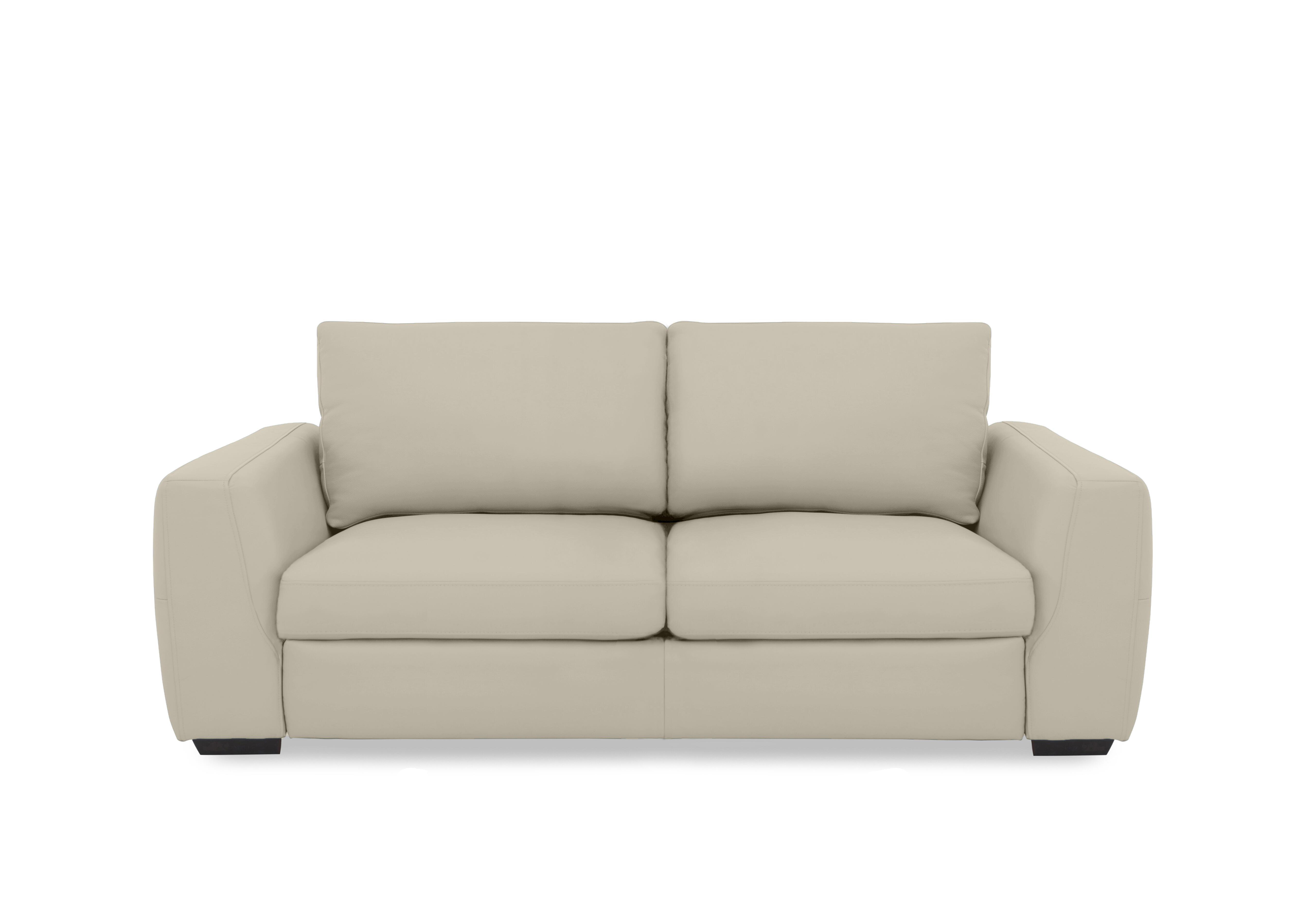 Dinky Leather 3 Seater Sofa in Bone China Cat-60/05 on Furniture Village