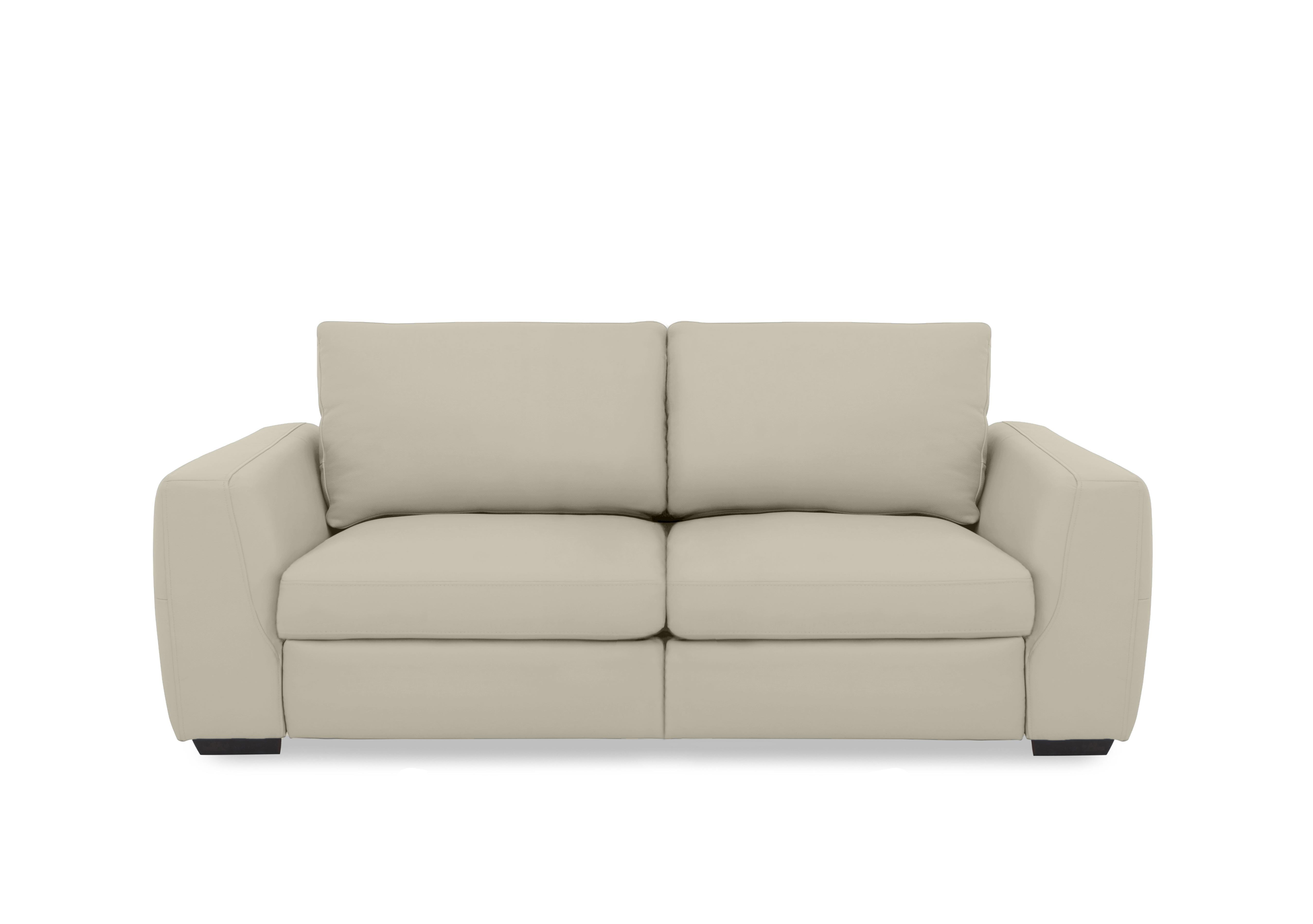 Dinky Leather 3 Seater Sofa in Bone China Cat-60/05 on Furniture Village