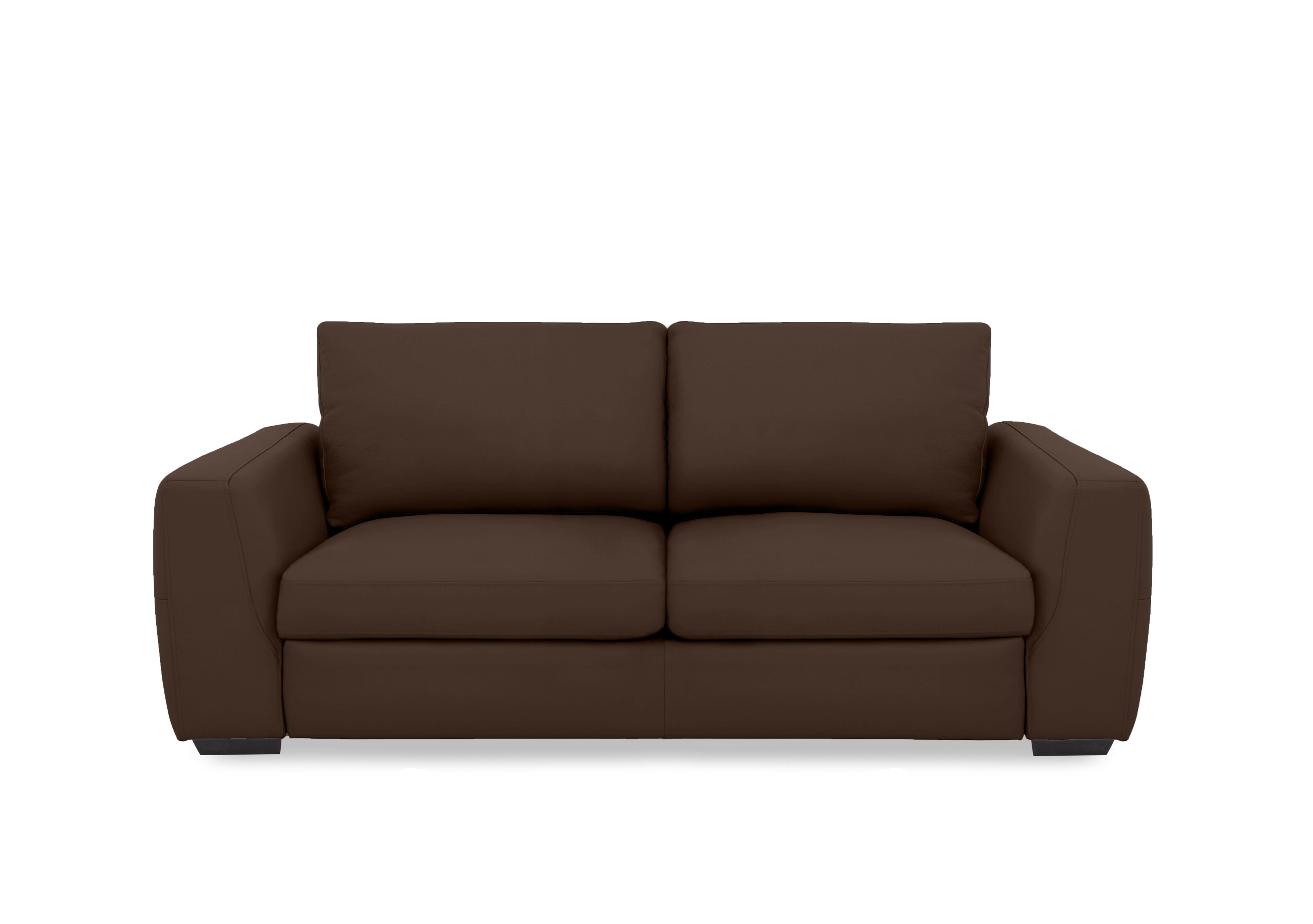 Dinky Leather 3 Seater Sofa in Chocolate Cat-60/08 on Furniture Village