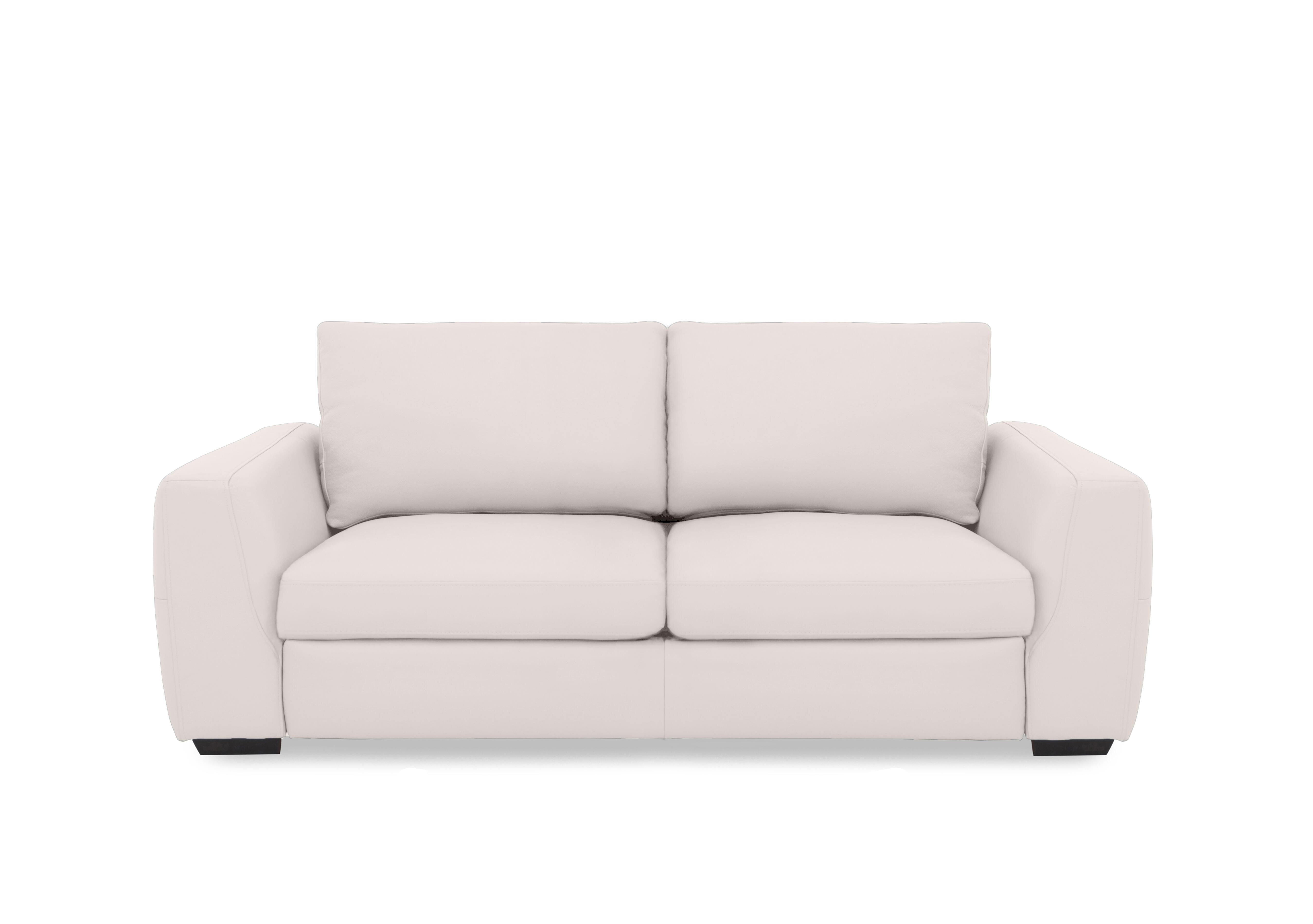 Dinky Leather 3 Seater Sofa in Cotton Cat-40/13 on Furniture Village