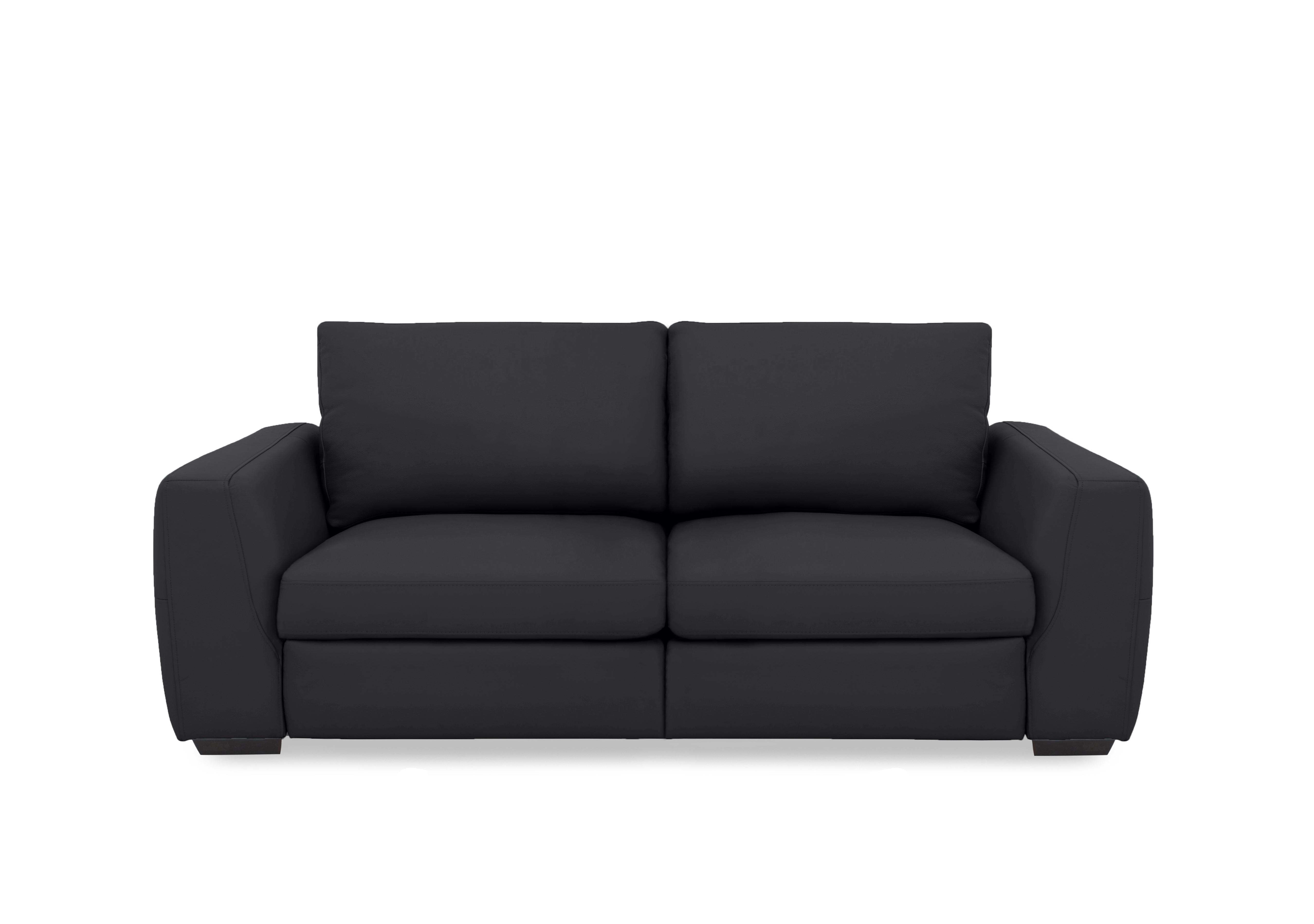 Dinky Leather 3 Seater Sofa in Lavender Grey Cat-60/18 on Furniture Village