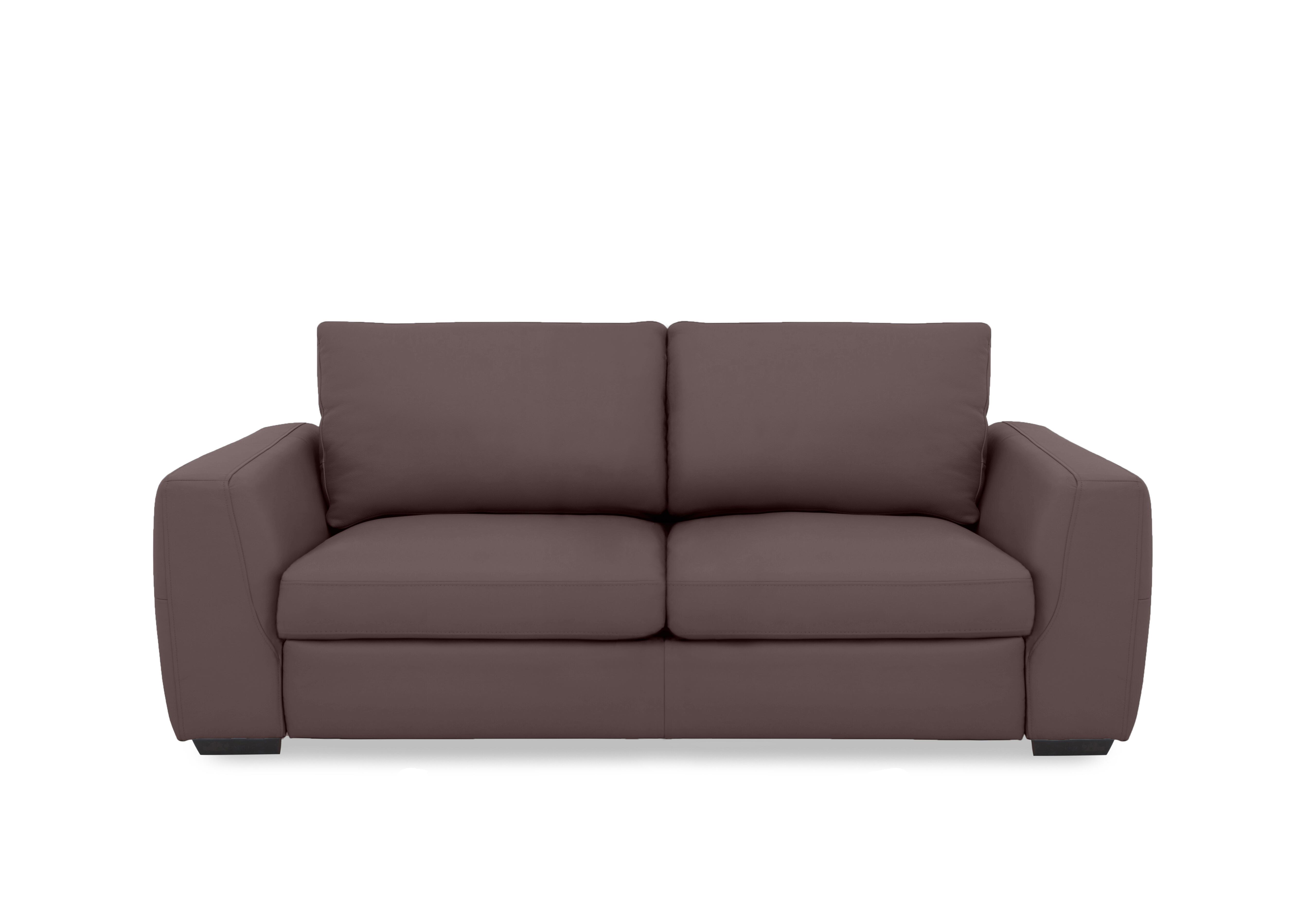 Dinky Leather 3 Seater Sofa in Mulberry Cat-40/30 on Furniture Village