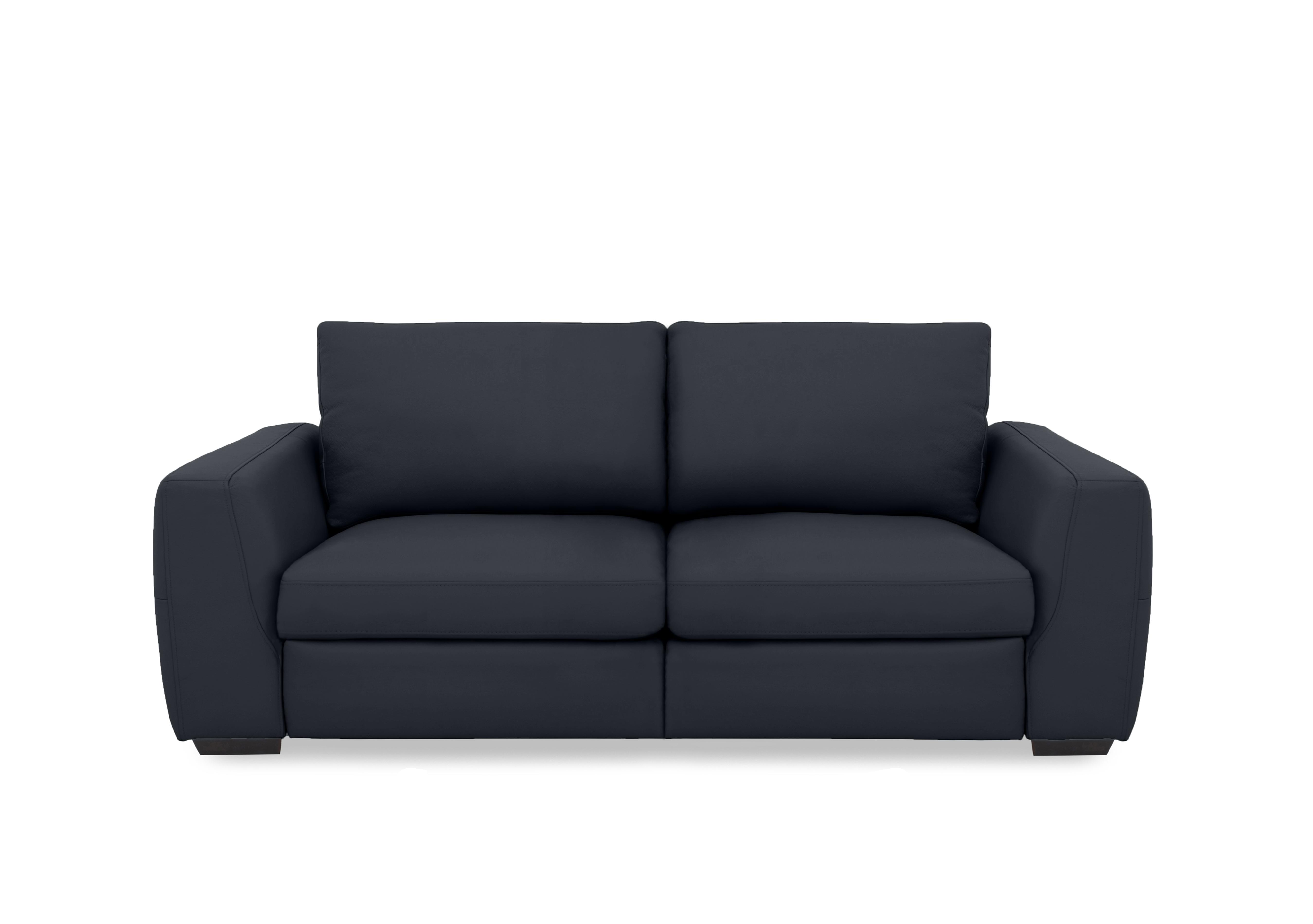 Dinky Leather 3 Seater Sofa in Navy Cat-40/24 on Furniture Village