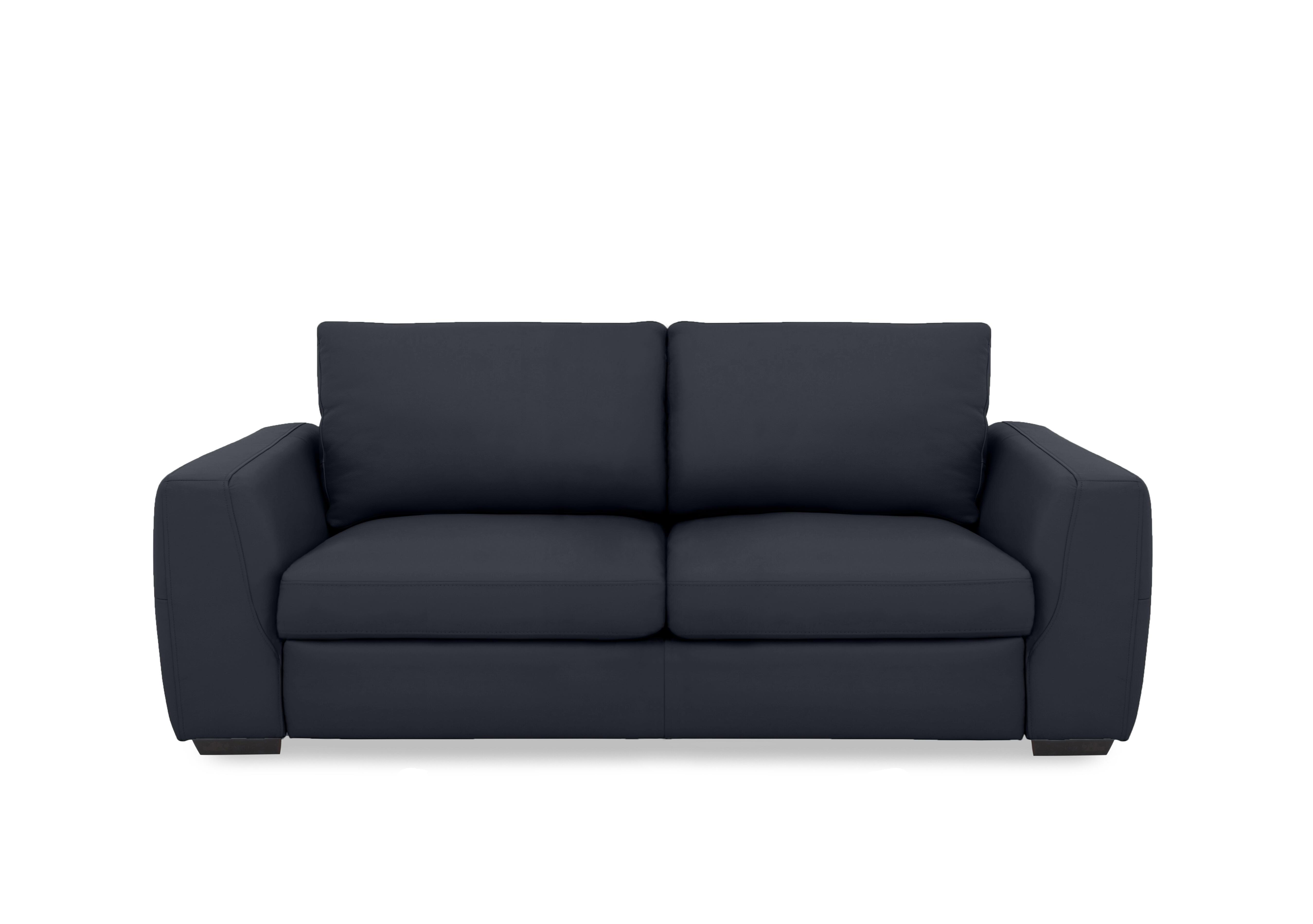 Dinky Leather 3 Seater Sofa in Navy Cat-60/24 on Furniture Village