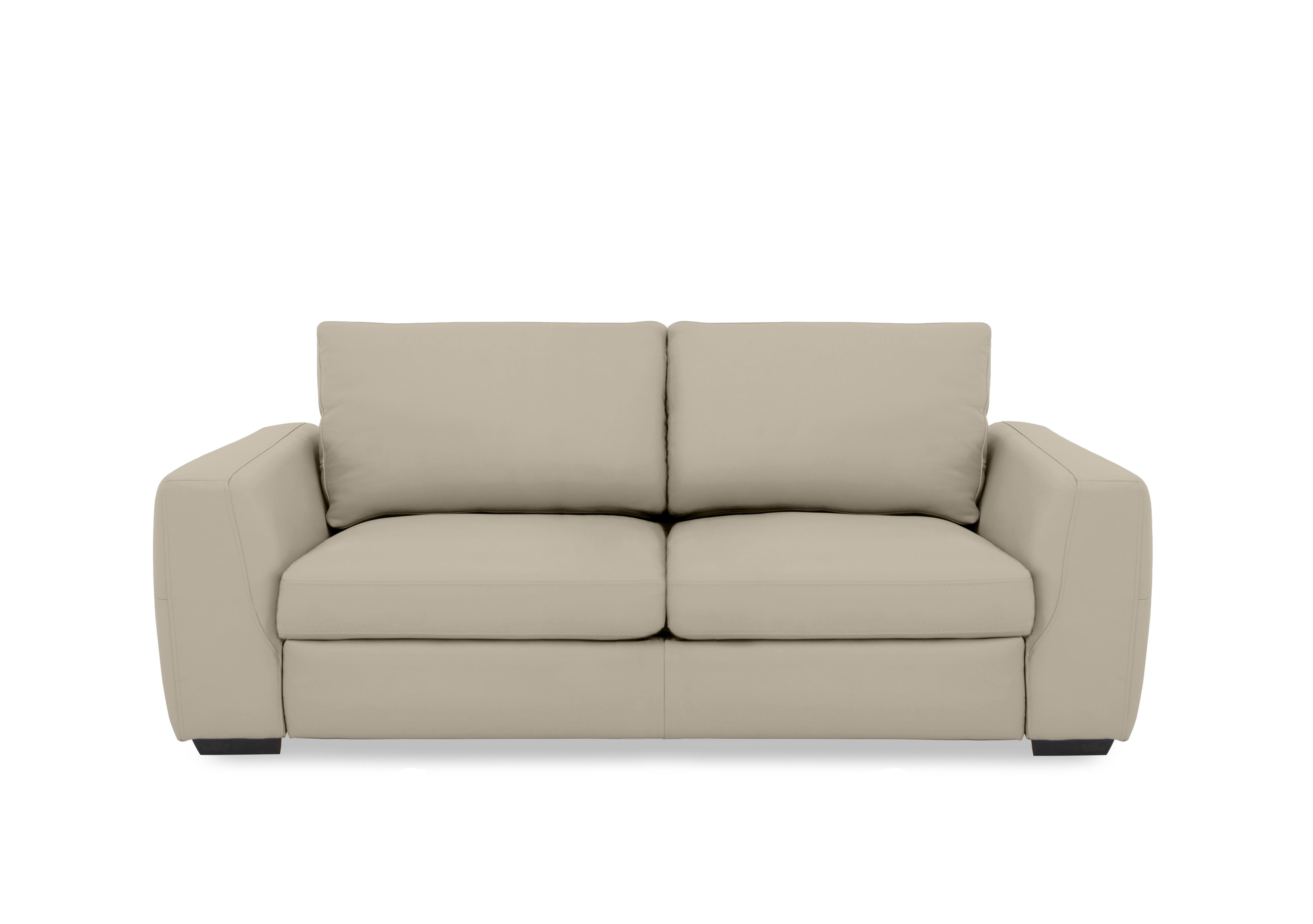 Dinky Leather 3 Seater Sofa in Oyster Cat-40/08 on Furniture Village