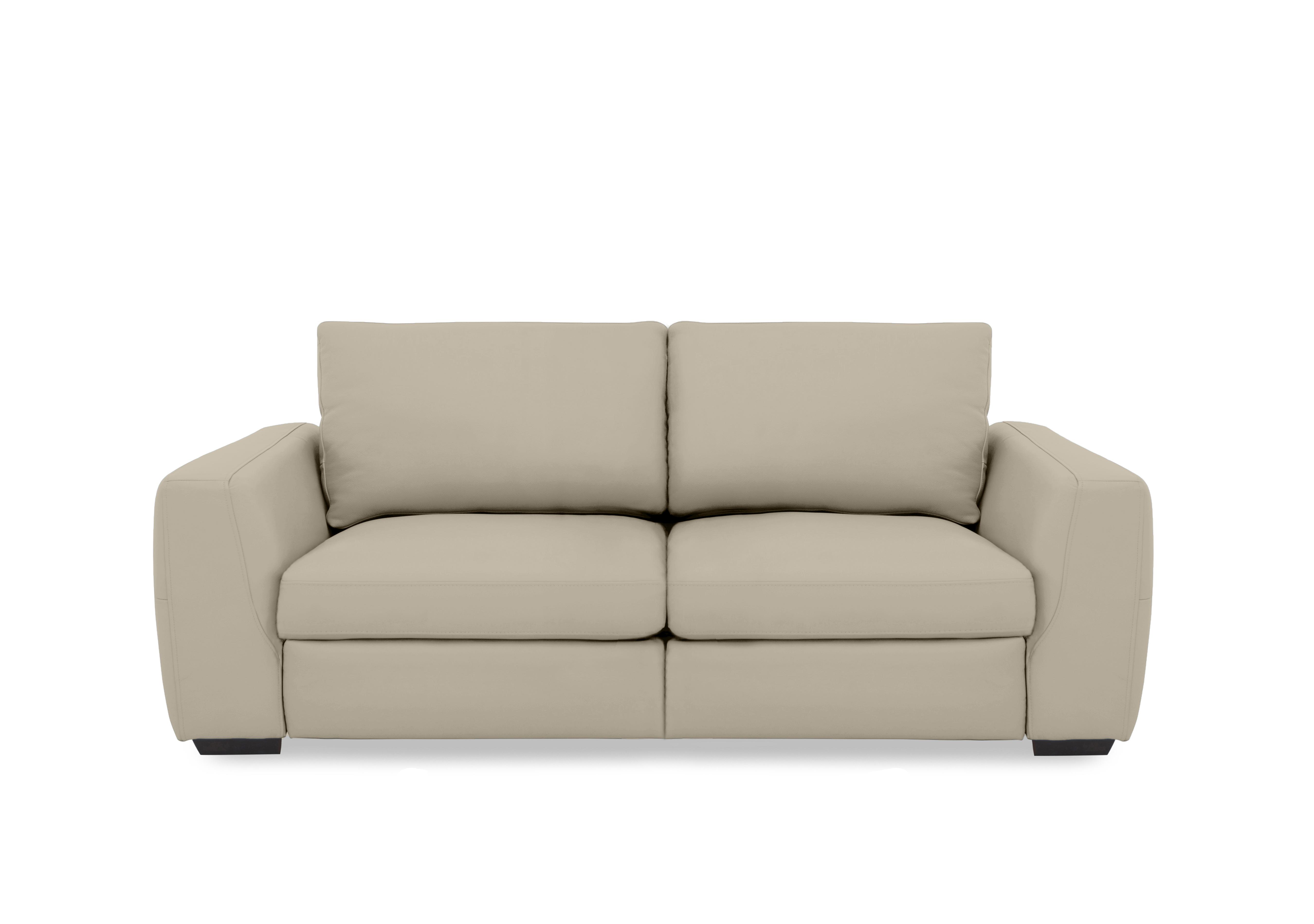 Dinky Leather 3 Seater Sofa in Oyster Cat-40/08 on Furniture Village