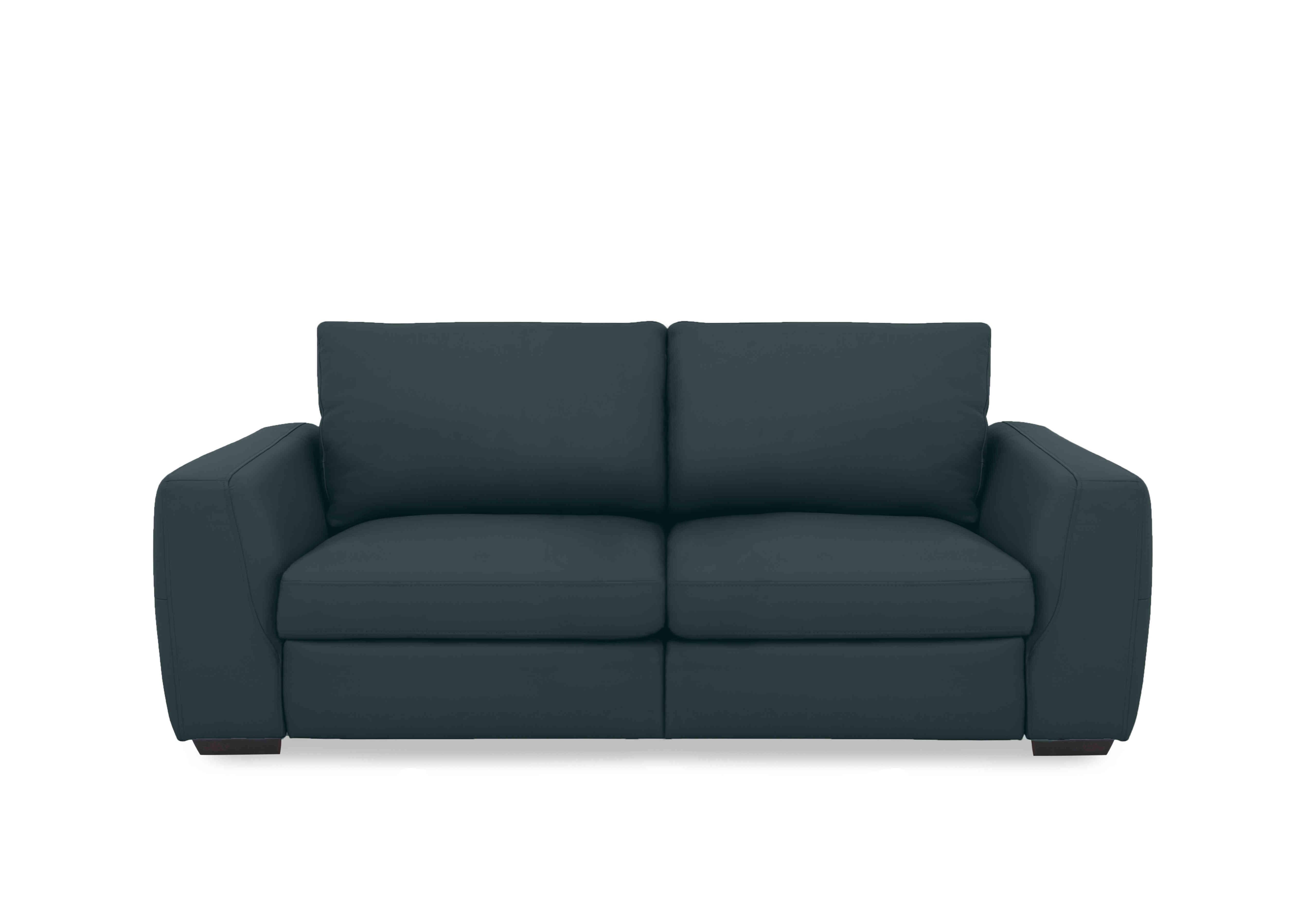 Dinky Leather 3 Seater Power Recliner Sofa in Peacock Cat-40/09 on Furniture Village