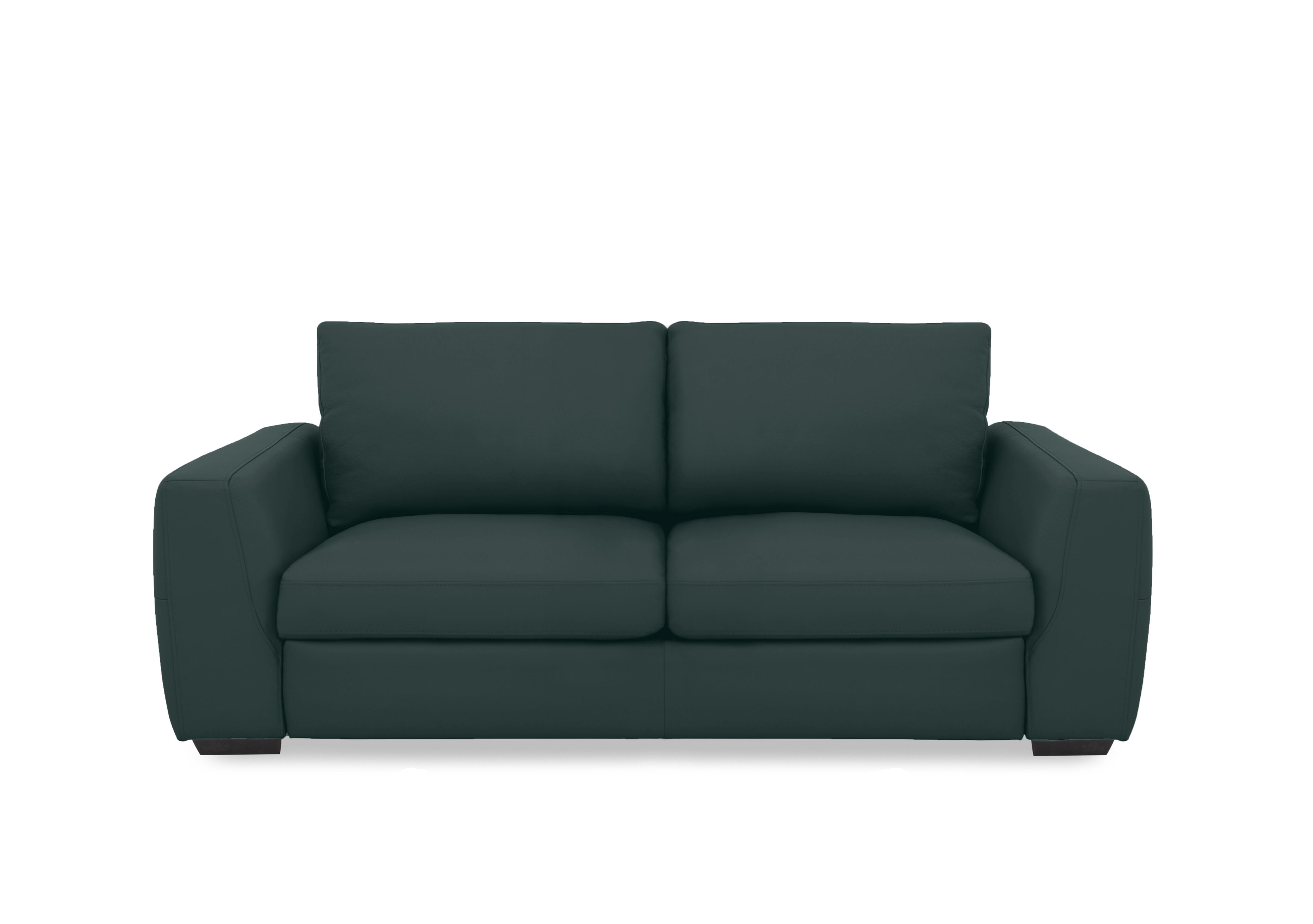 Dinky Leather 3 Seater Sofa in Peacock Cat-40/09 on Furniture Village