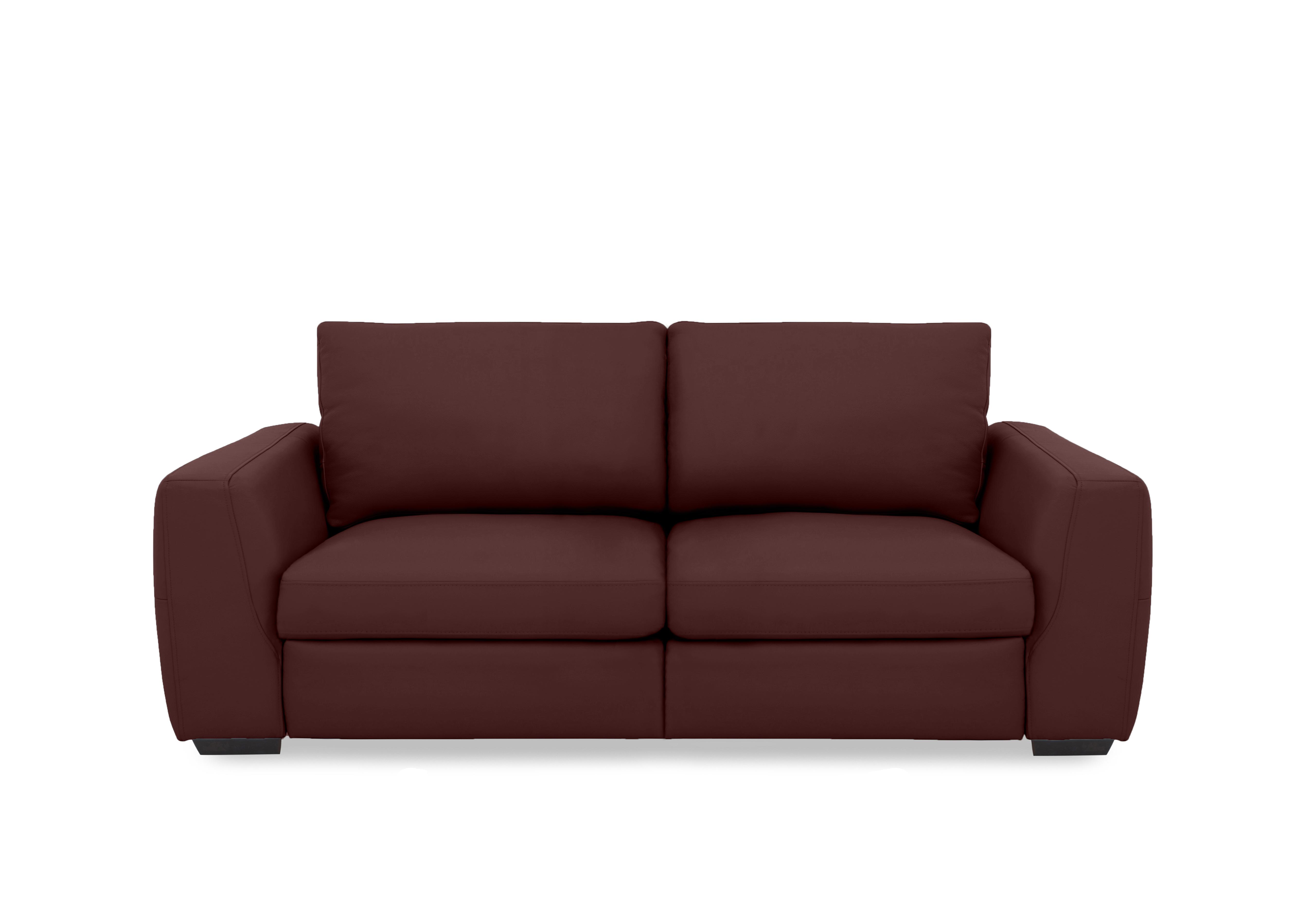 Dinky Leather 3 Seater Power Recliner Sofa in Ruby Cat-60/15 on Furniture Village