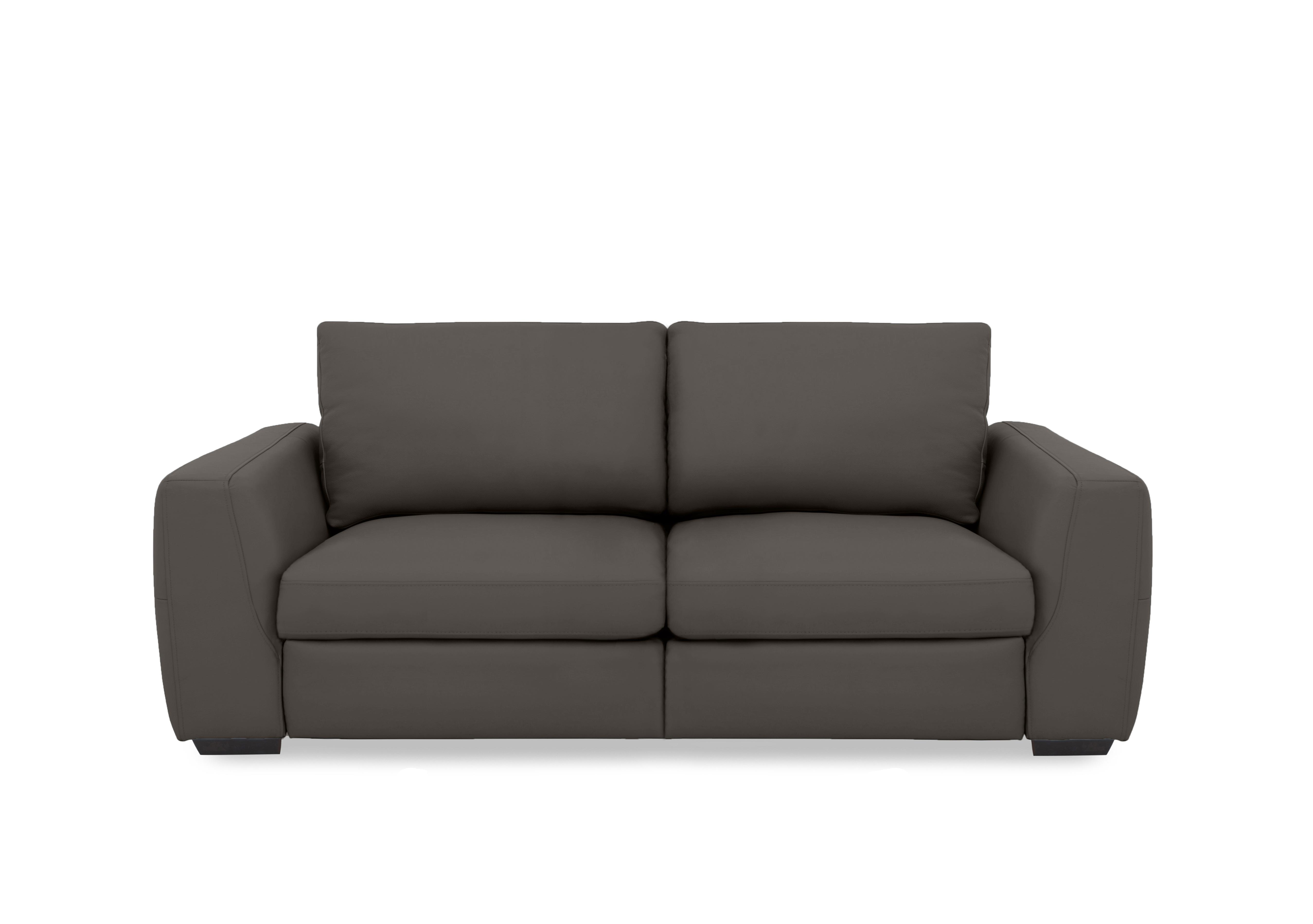 Dinky Leather 3 Seater Sofa in Storm Cat-60/21 on Furniture Village