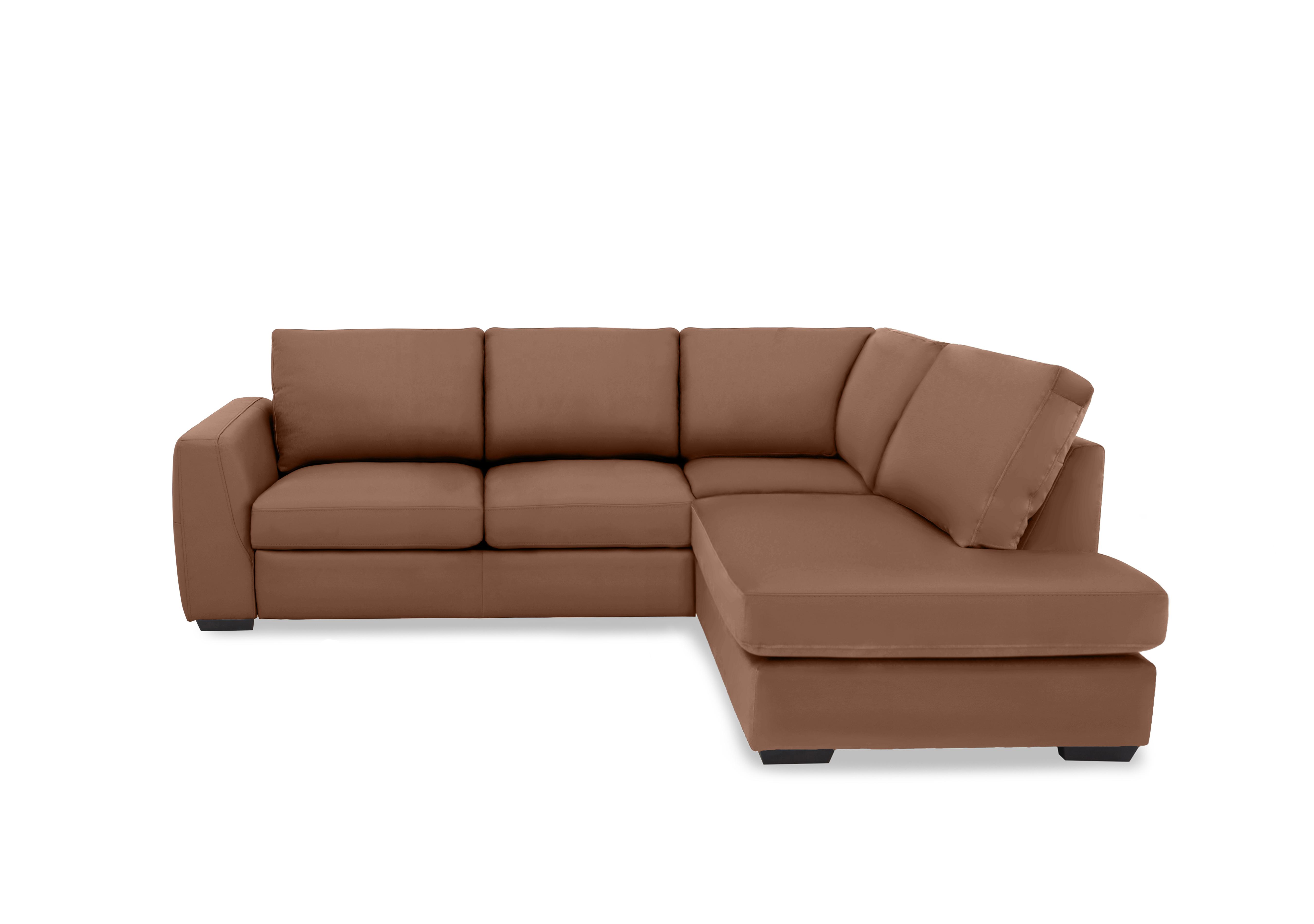Dinky Leather Corner Chaise End Sofa in Butterscotch Cat-60/07 on Furniture Village
