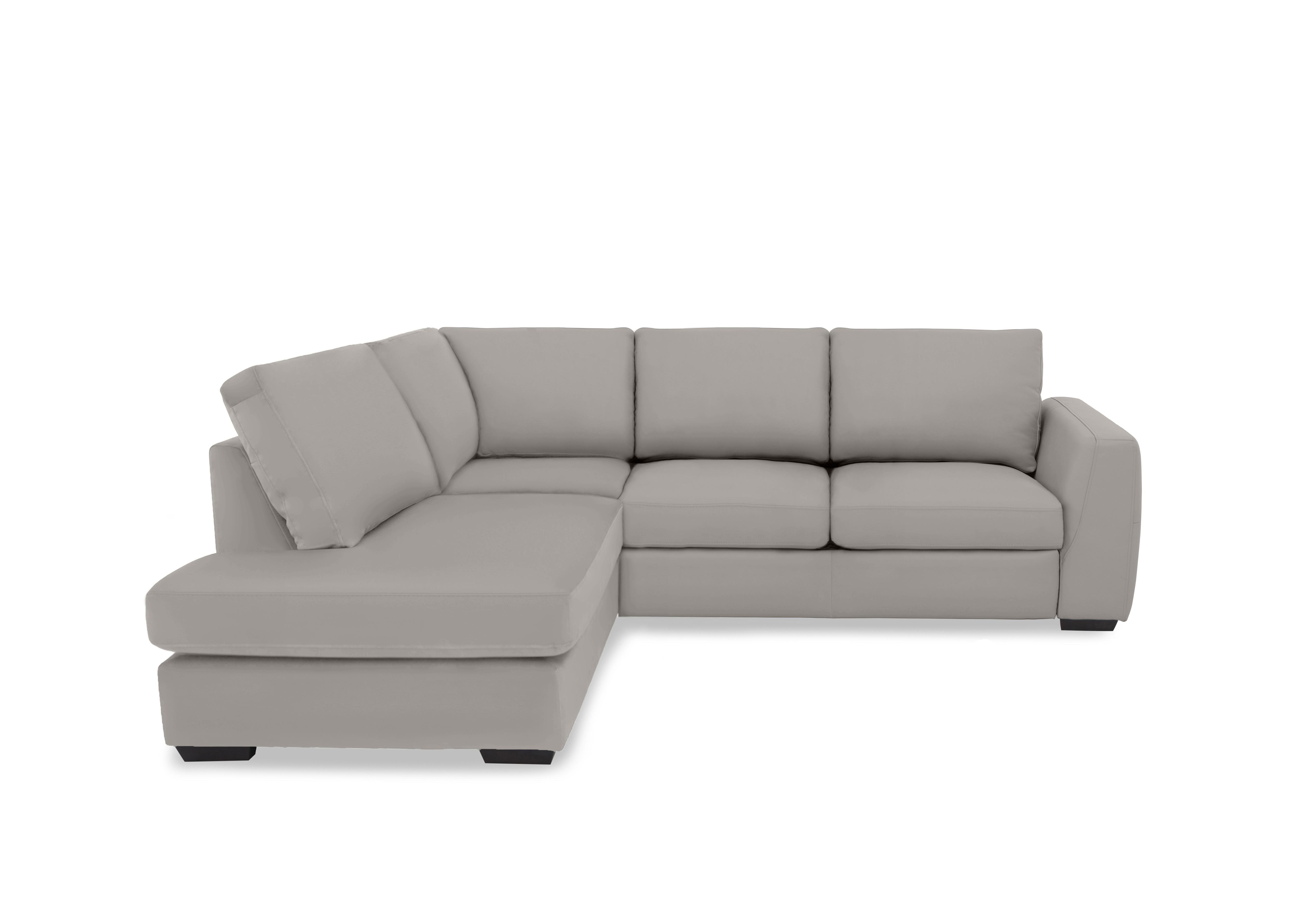 Dinky Leather Corner Chaise End Sofa in Lead Grey Cat-60/23 on Furniture Village