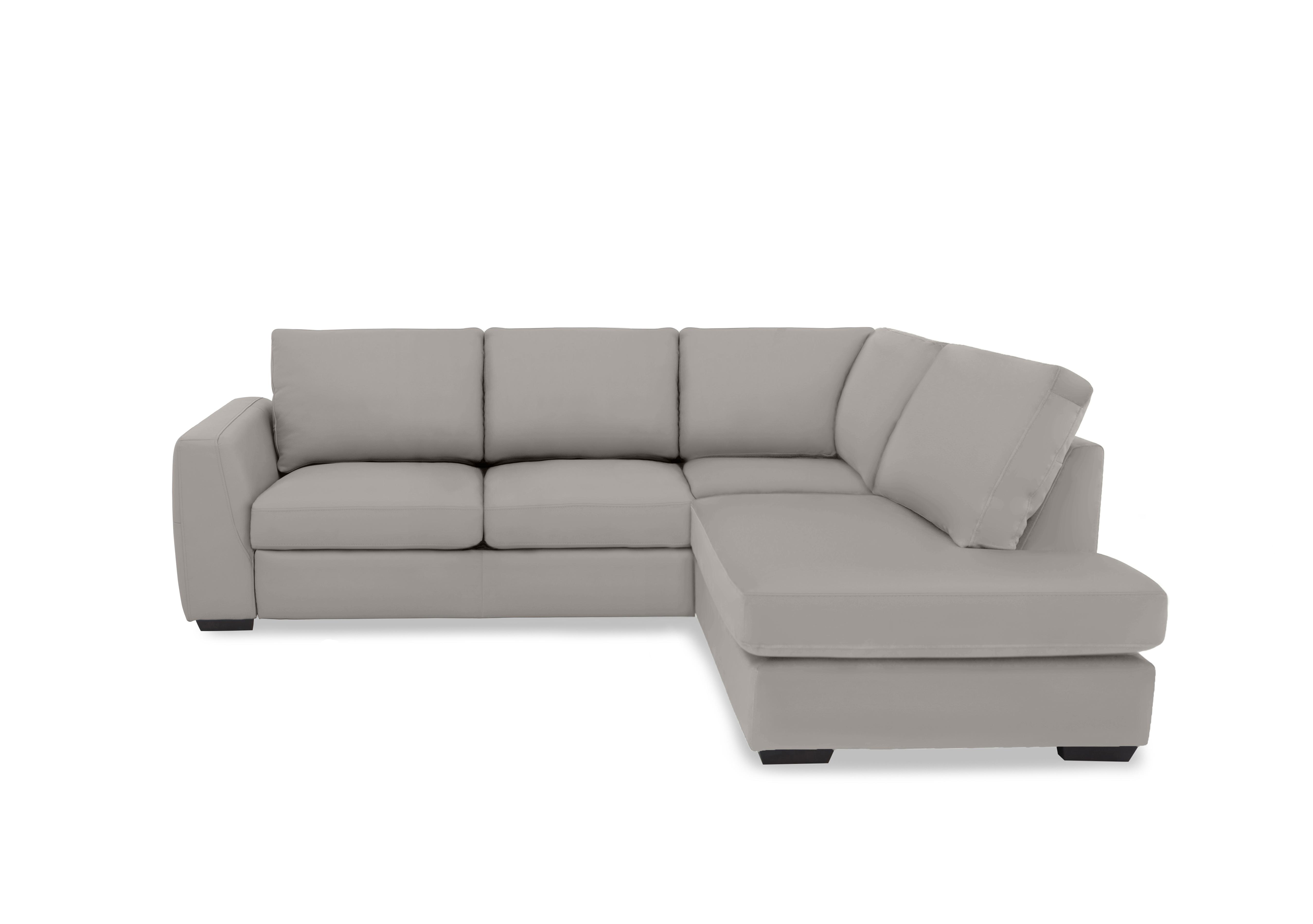 Dinky Leather Corner Chaise End Sofa in Lead Grey Cat-60/23 on Furniture Village
