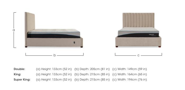 Miranda 133cm Headboard Electric Ottoman Bed Frame in  on Furniture Village