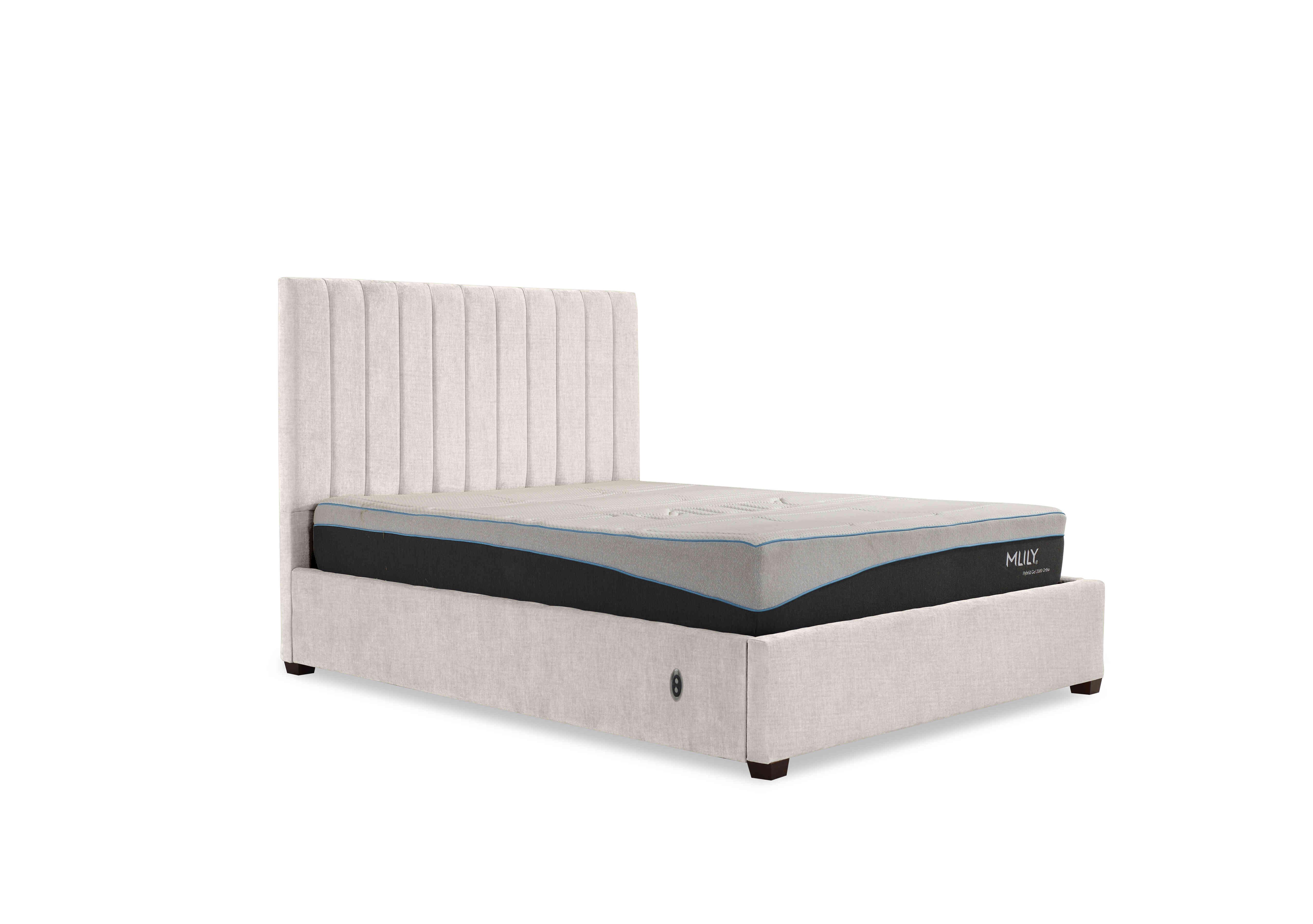 Miranda 133cm Headboard Electric Ottoman Bed Frame in Ciaga Cream on Furniture Village