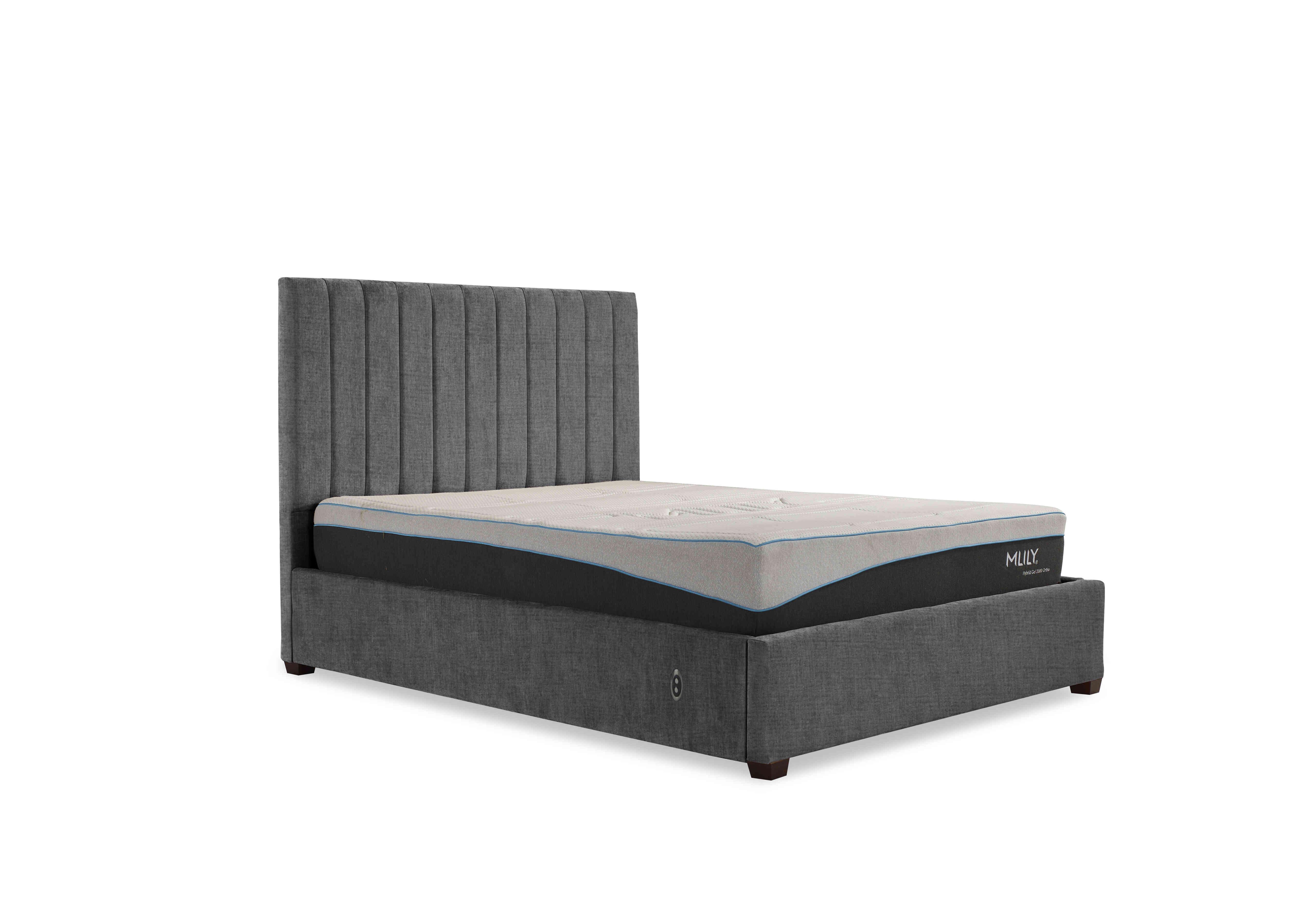 Miranda 133cm Headboard Electric Ottoman Bed Frame in Kashmir Smoke on Furniture Village