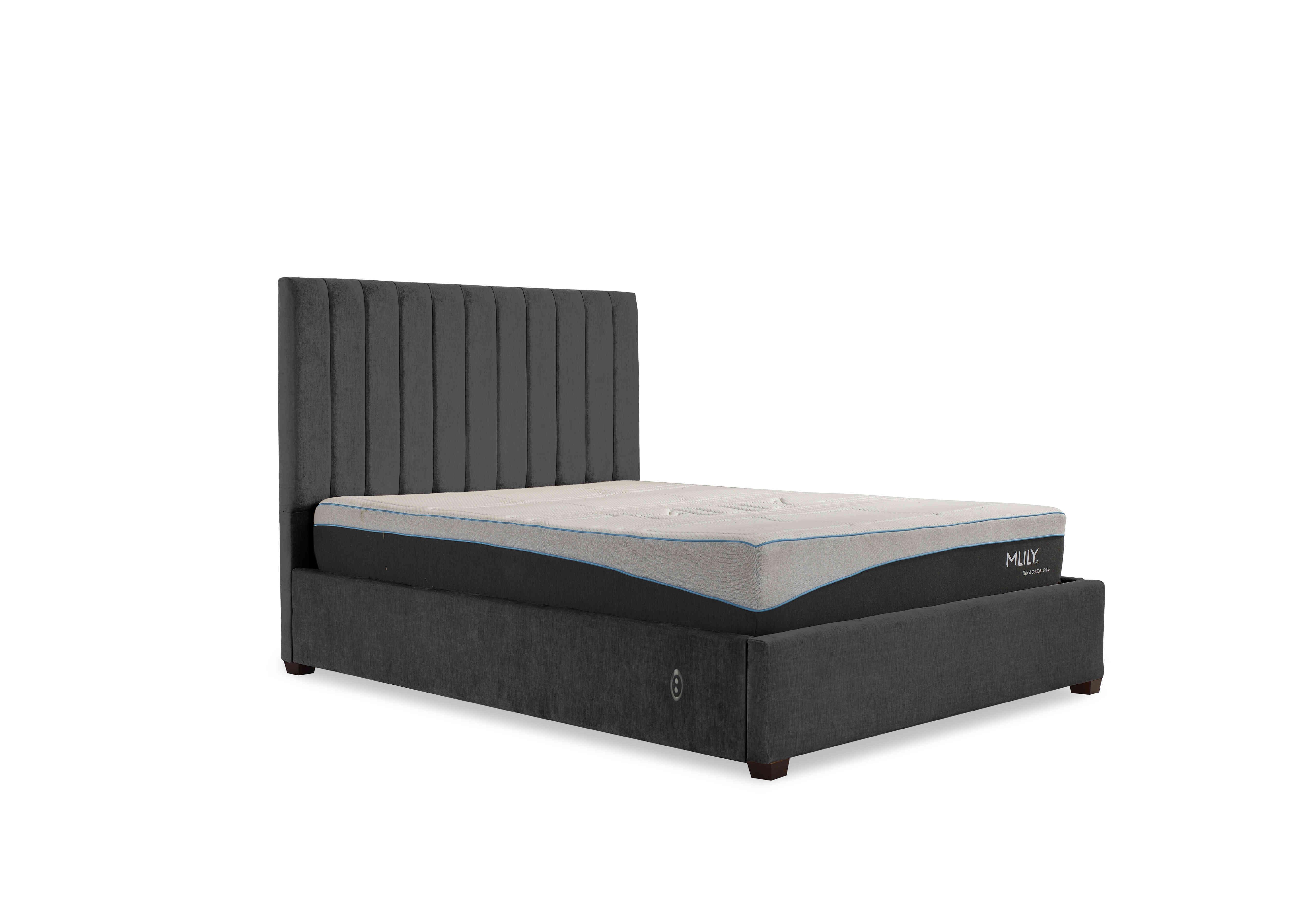 Miranda 133cm Headboard Electric Ottoman Bed Frame in Savannah Coal on Furniture Village