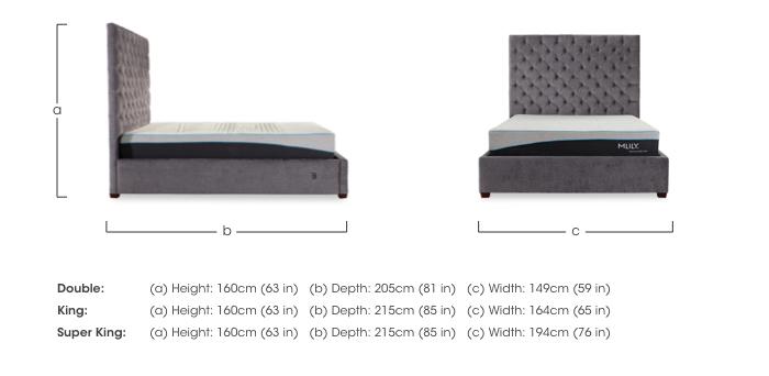 Charlotte 160cm Headboard Electric Ottoman Bed Frame in  on Furniture Village