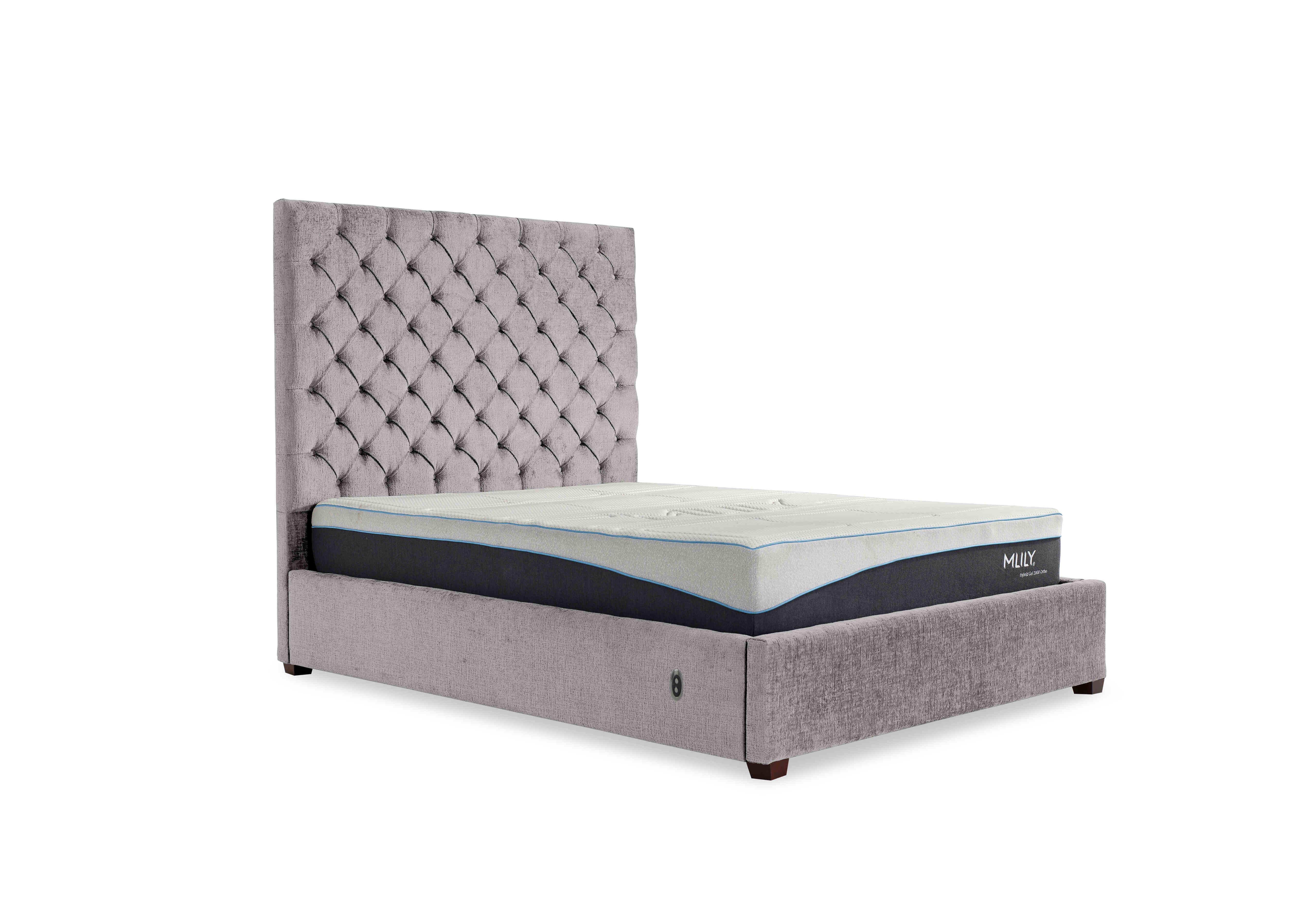 Charlotte 160cm Headboard Electric Ottoman Bed Frame in Keswick Wispy on Furniture Village