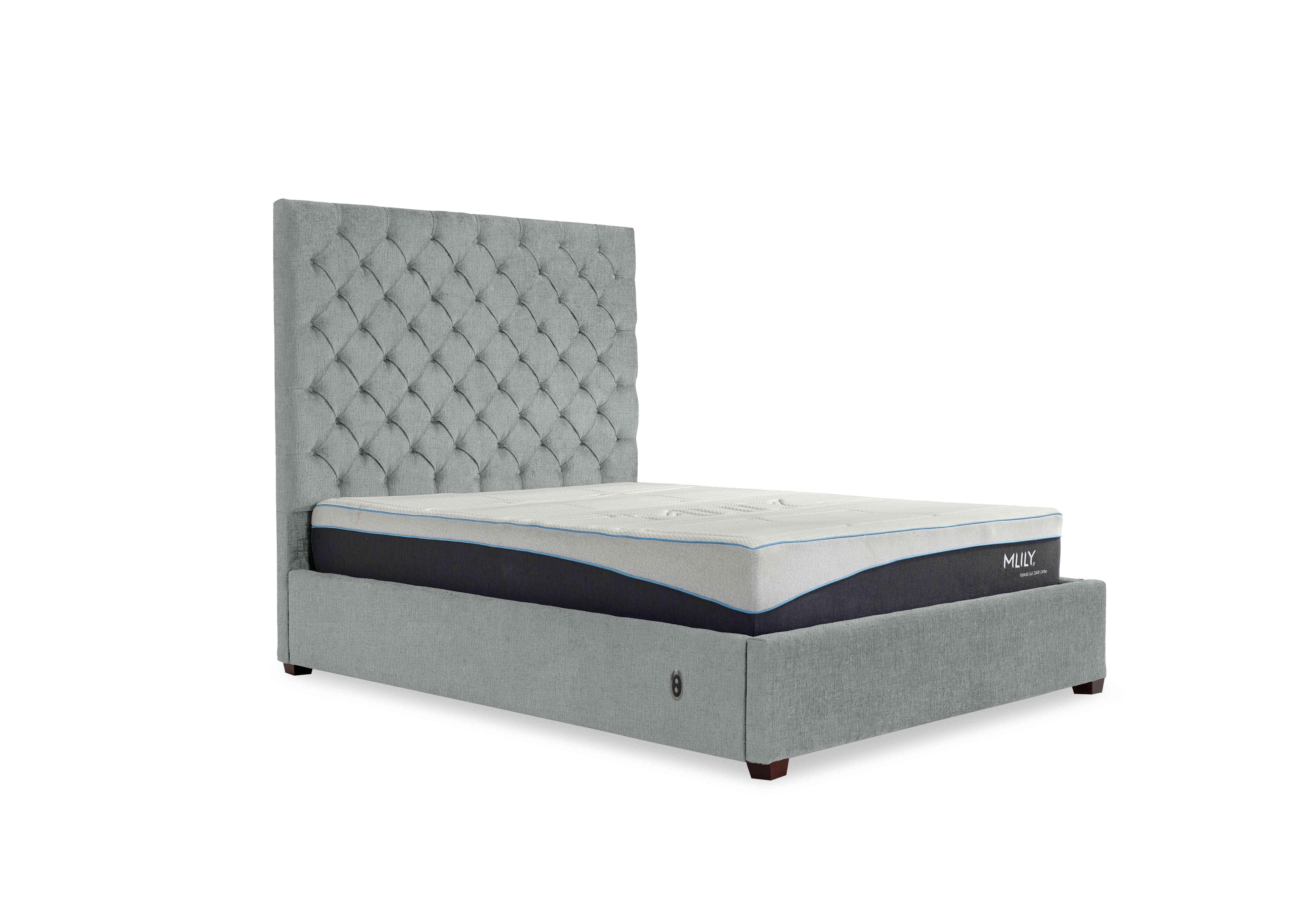 Charlotte 160cm Headboard Electric Ottoman Bed Frame in Raffles Echo on Furniture Village