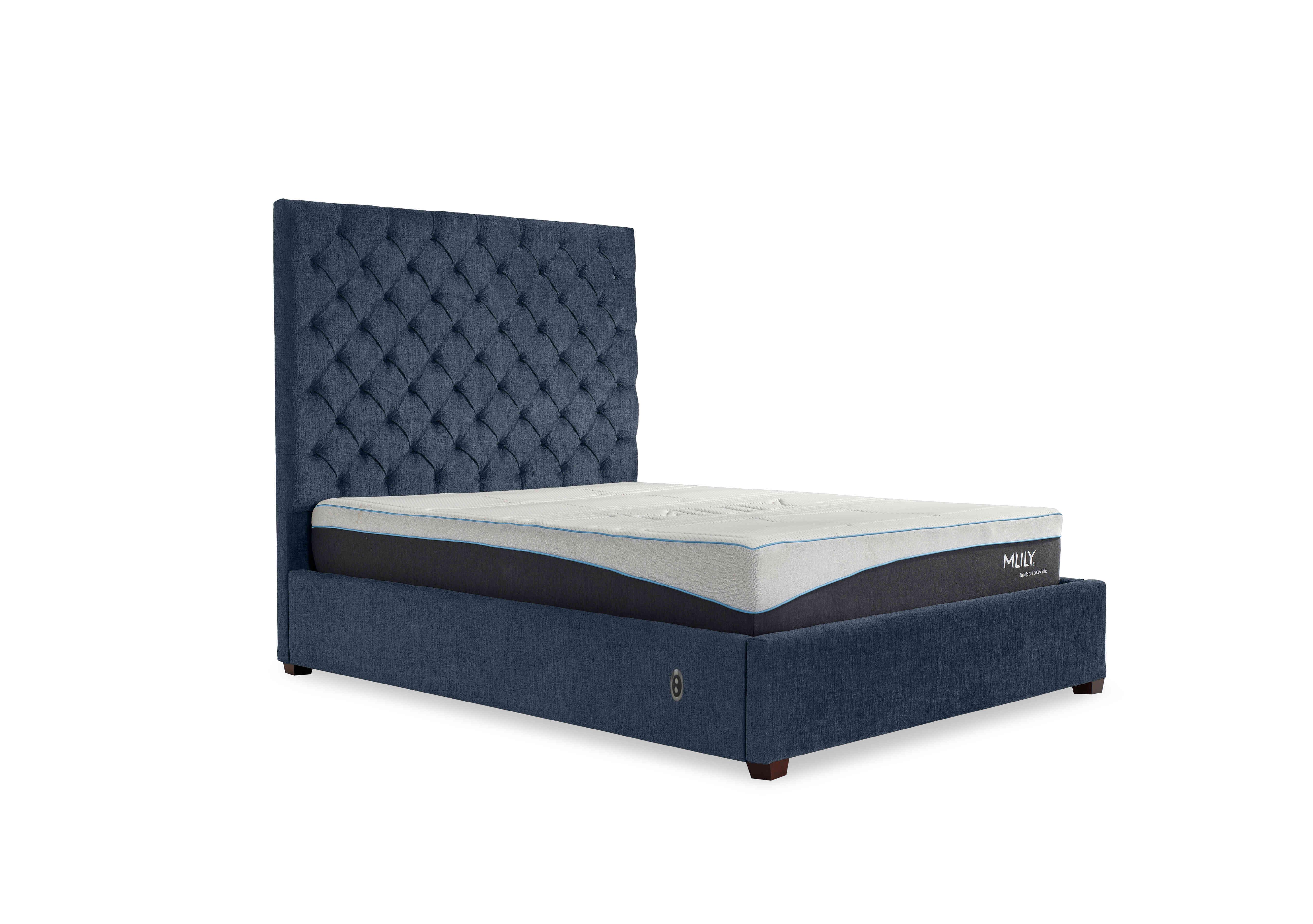 Charlotte 160cm Headboard Electric Ottoman Bed Frame in Raffles Sonic on Furniture Village