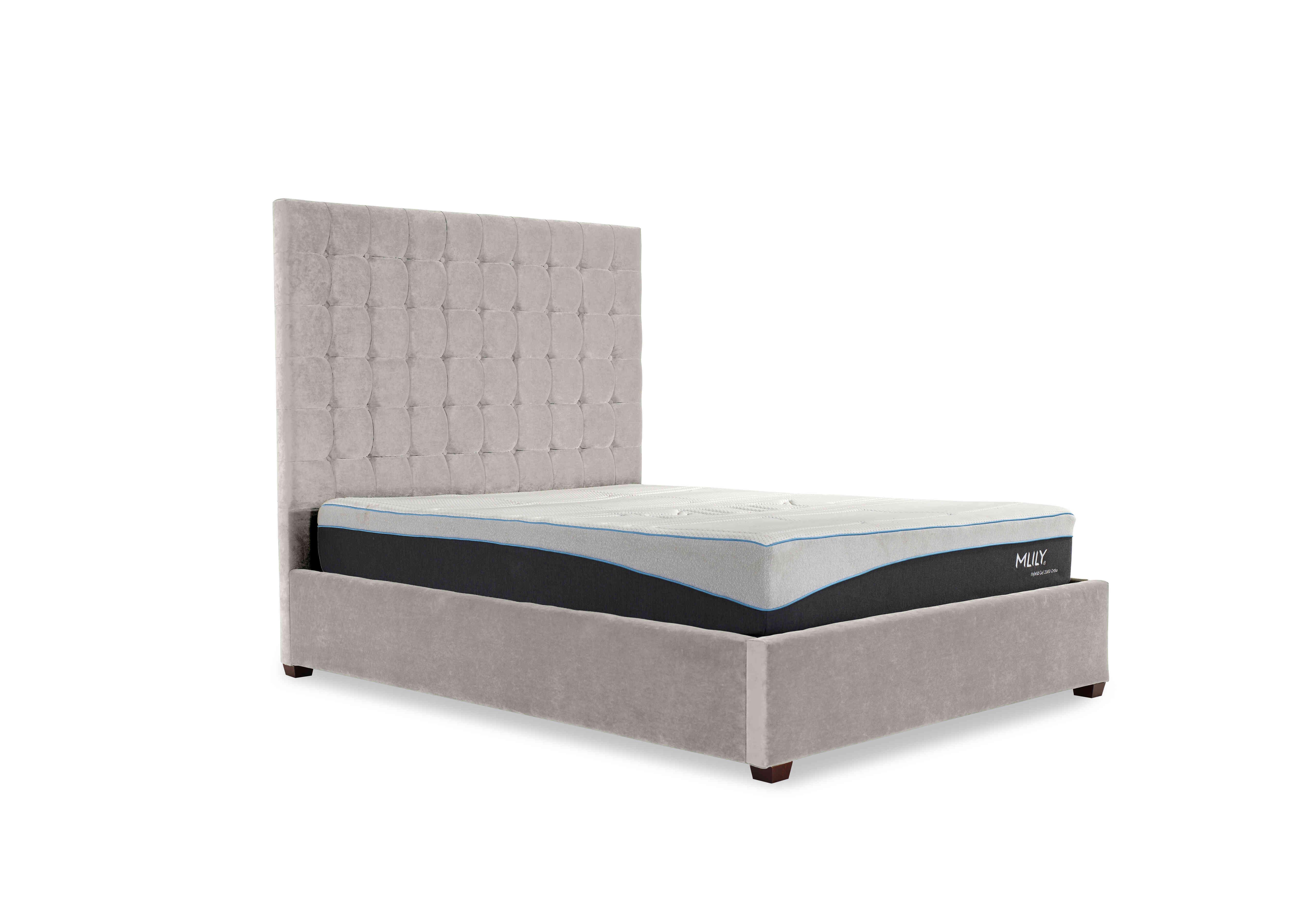 Carrie 160cm Headboard Manual Ottoman Bed Frame in Allora Stone on Furniture Village