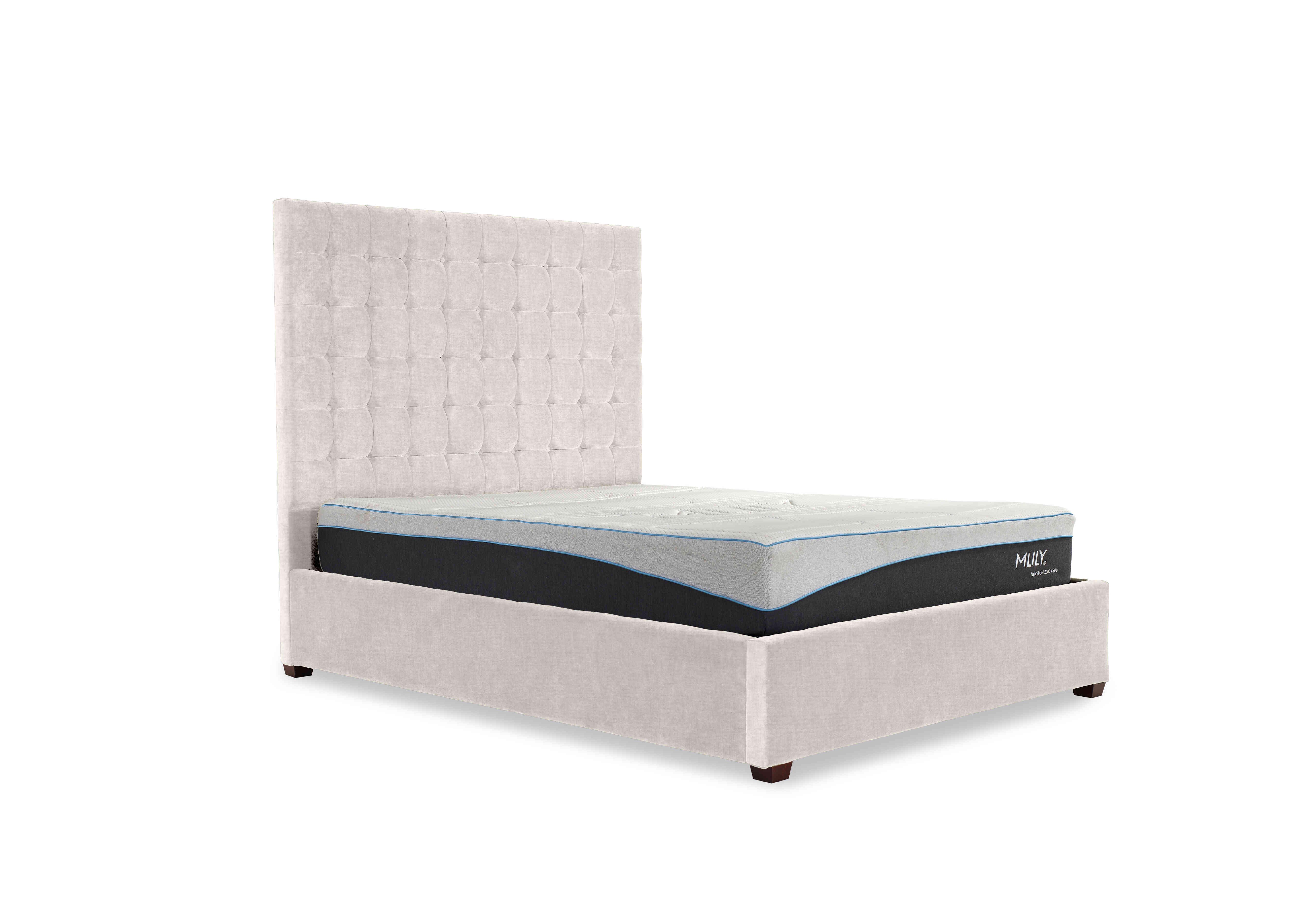 Carrie 160cm Headboard Manual Ottoman Bed Frame in Ciaga Cream on Furniture Village