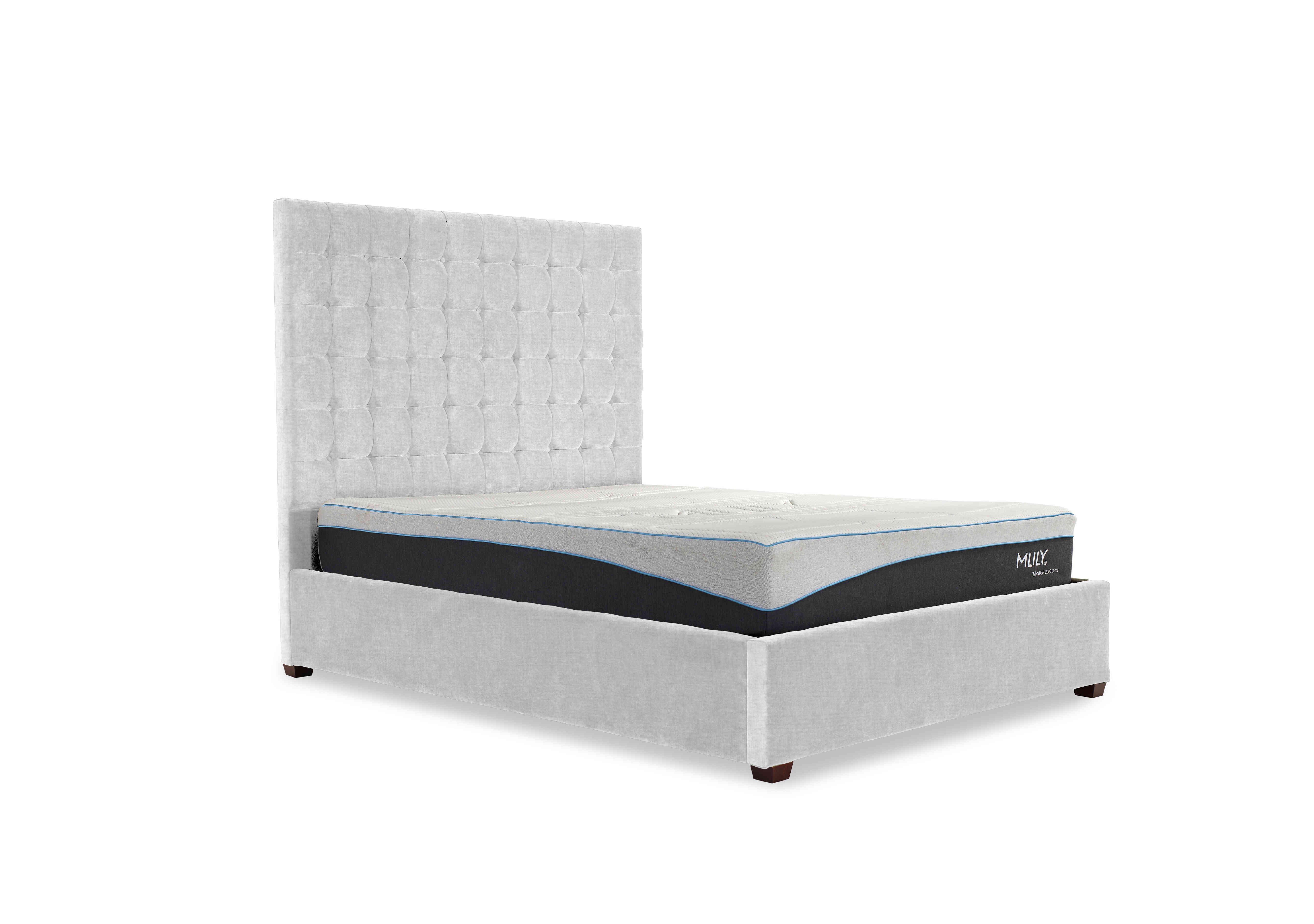 Carrie 160cm Headboard Manual Ottoman Bed Frame in Ciaga Silver on Furniture Village