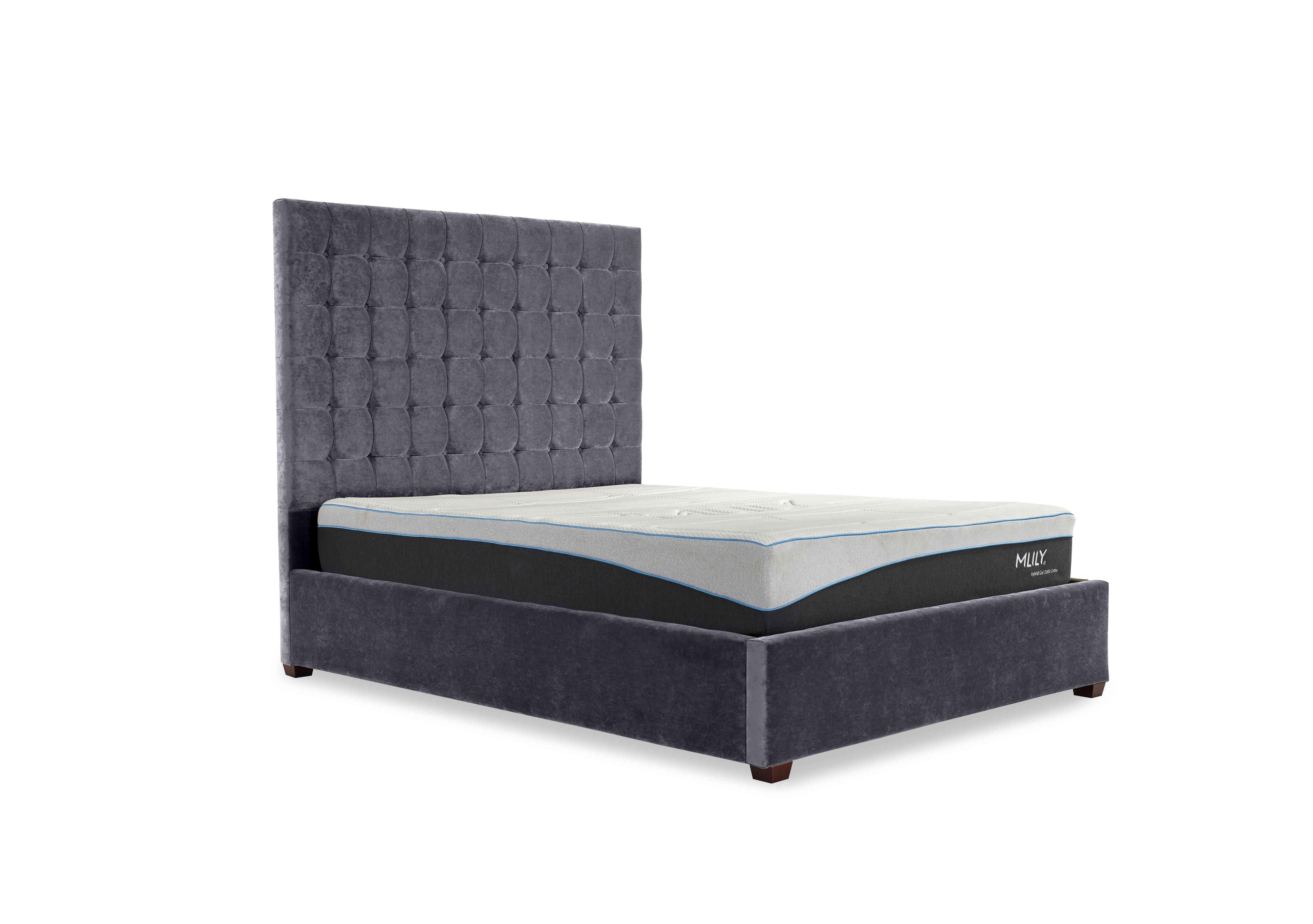 Carrie 160cm Headboard Manual Ottoman Bed Frame in Soho Nero on Furniture Village
