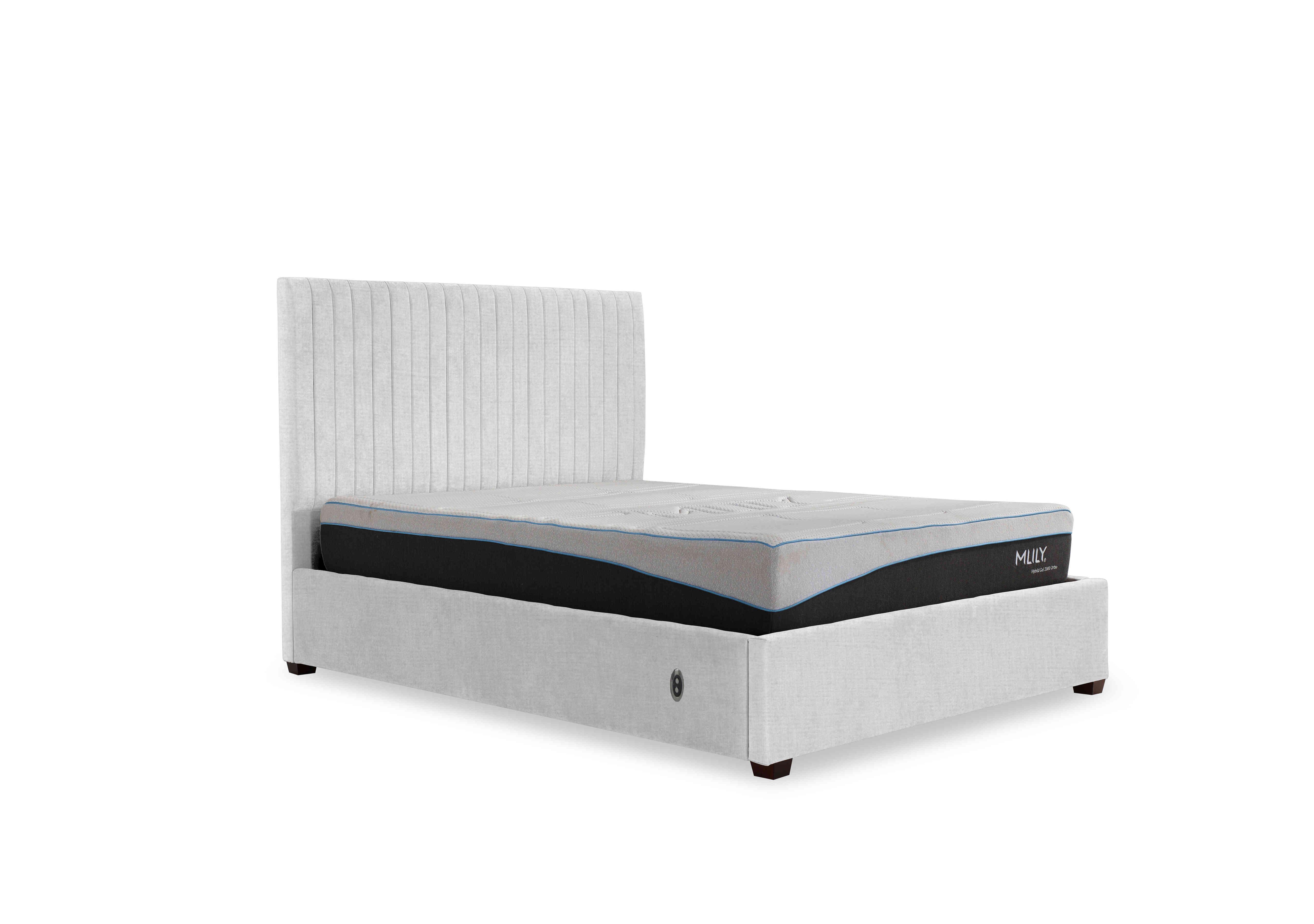 Sam 133cm Headboard Electric Ottoman Bed Frame in Ciaga Silver on Furniture Village