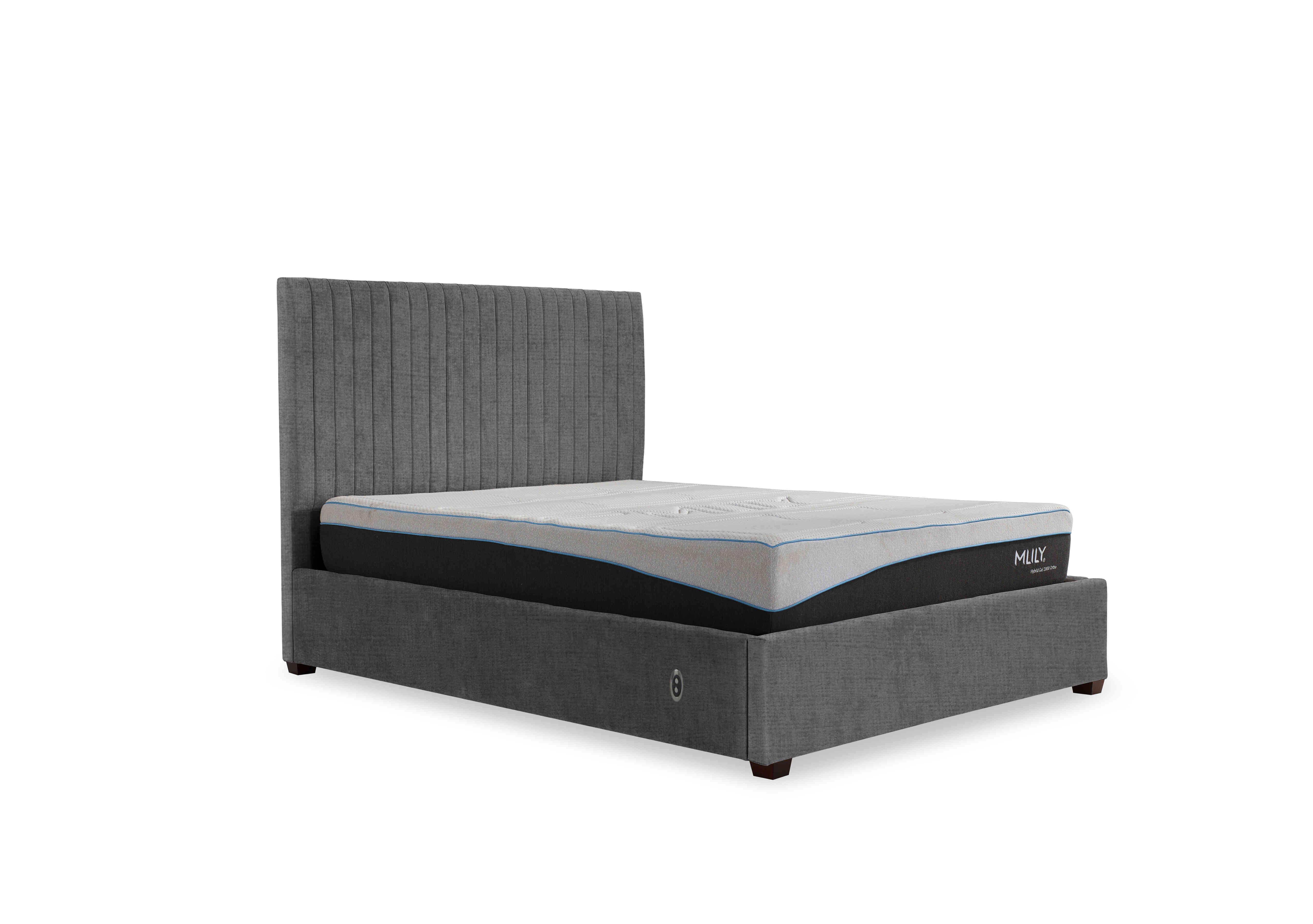 Sam 133cm Headboard Electric Ottoman Bed Frame in Kashmir Smoke on Furniture Village