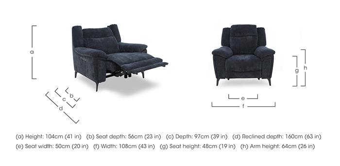 Panache Fabric Power Recliner Chair with Power Headrest and Heated Seat in  on Furniture Village