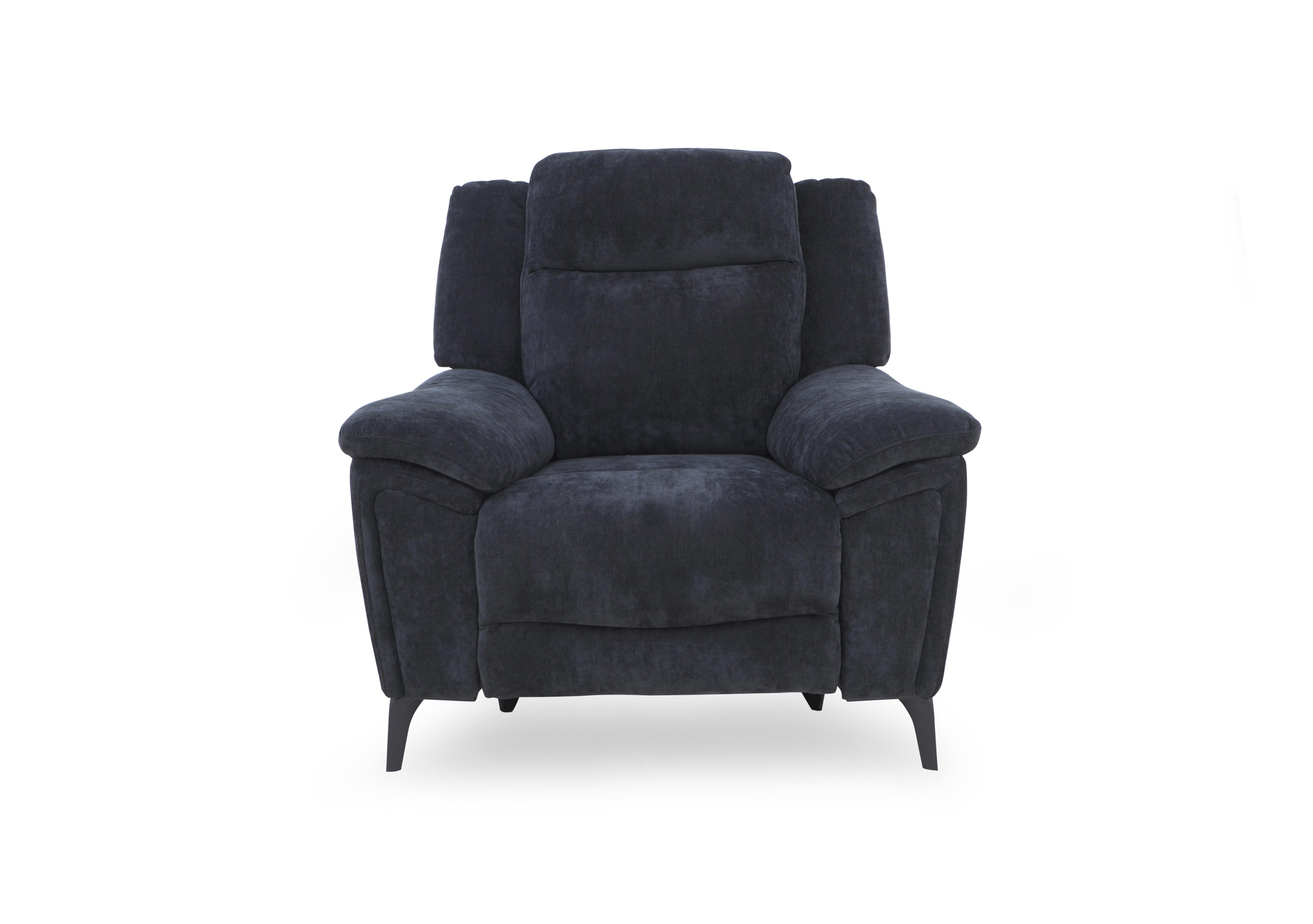 Panache Fabric Power Recliner Chair with Power Headrest and Heated Seat in Manhattan Indigo 58009 on Furniture Village