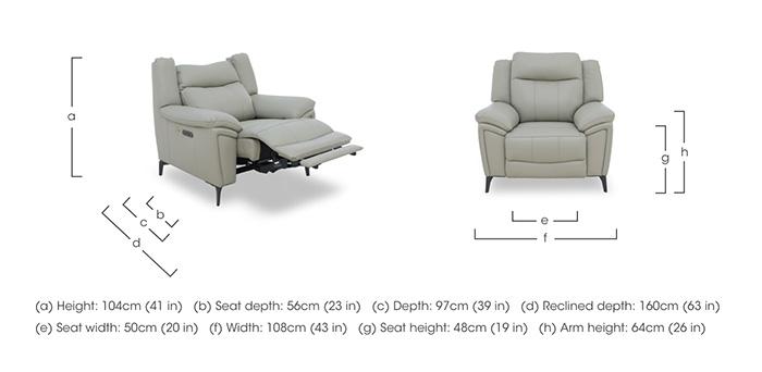 Panache Leather Power Recliner Chair with Power Headrest and Heated Seat in  on Furniture Village