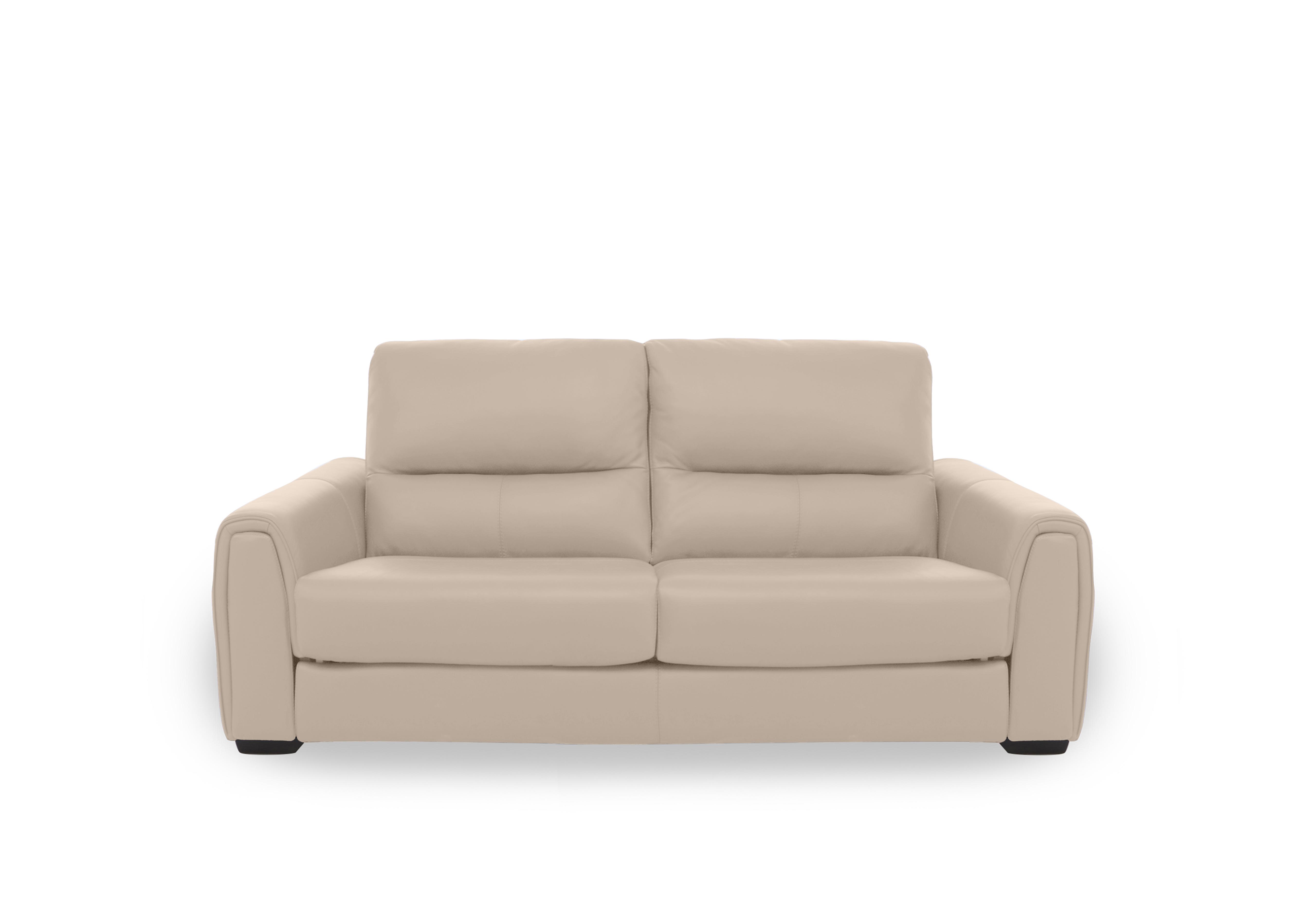 Flex Leather 2 Seater Sofa in Bv-039c Pebble on Furniture Village