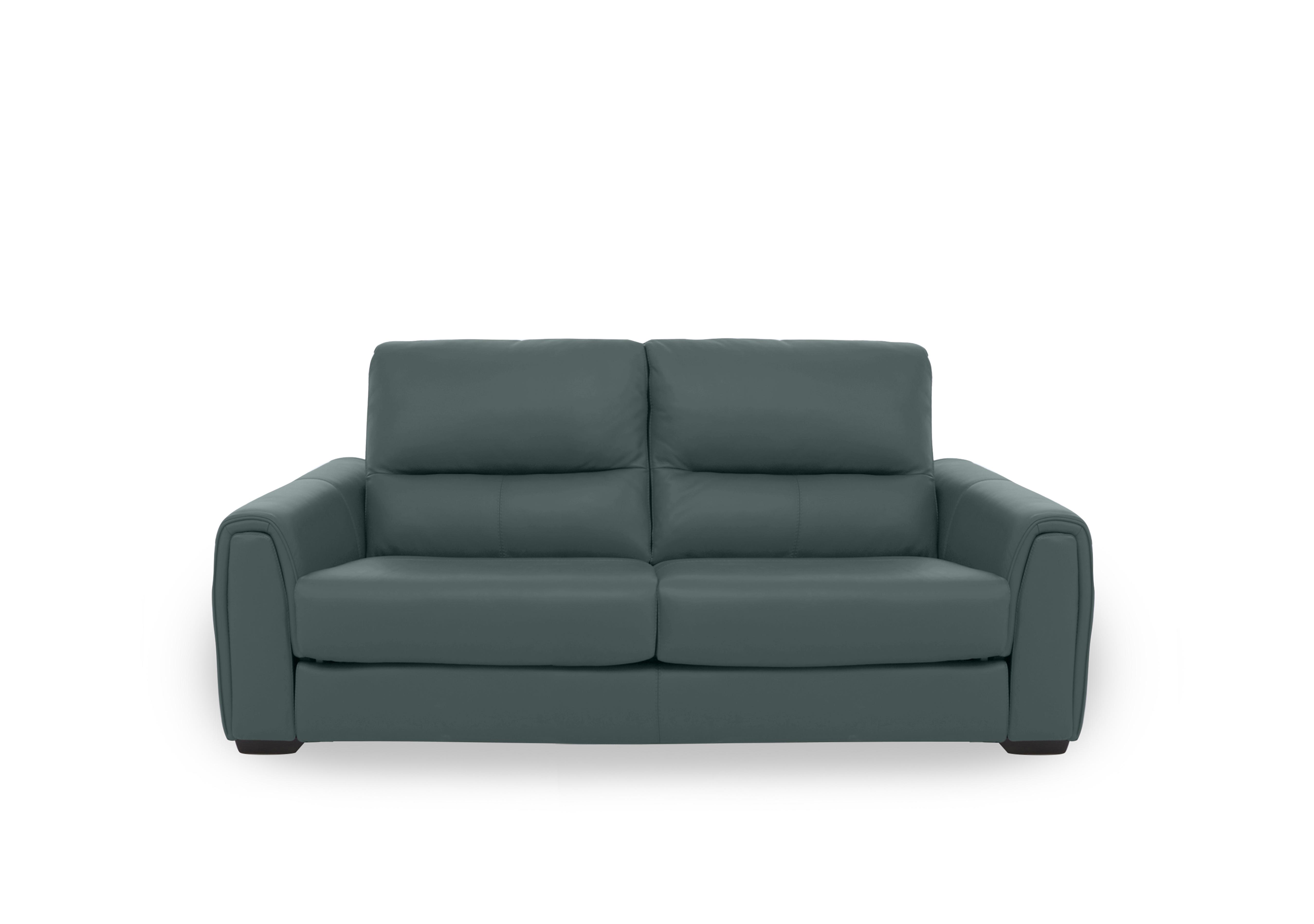 Flex Leather 2 Seater Sofa in Bv-301e Lake Green on Furniture Village