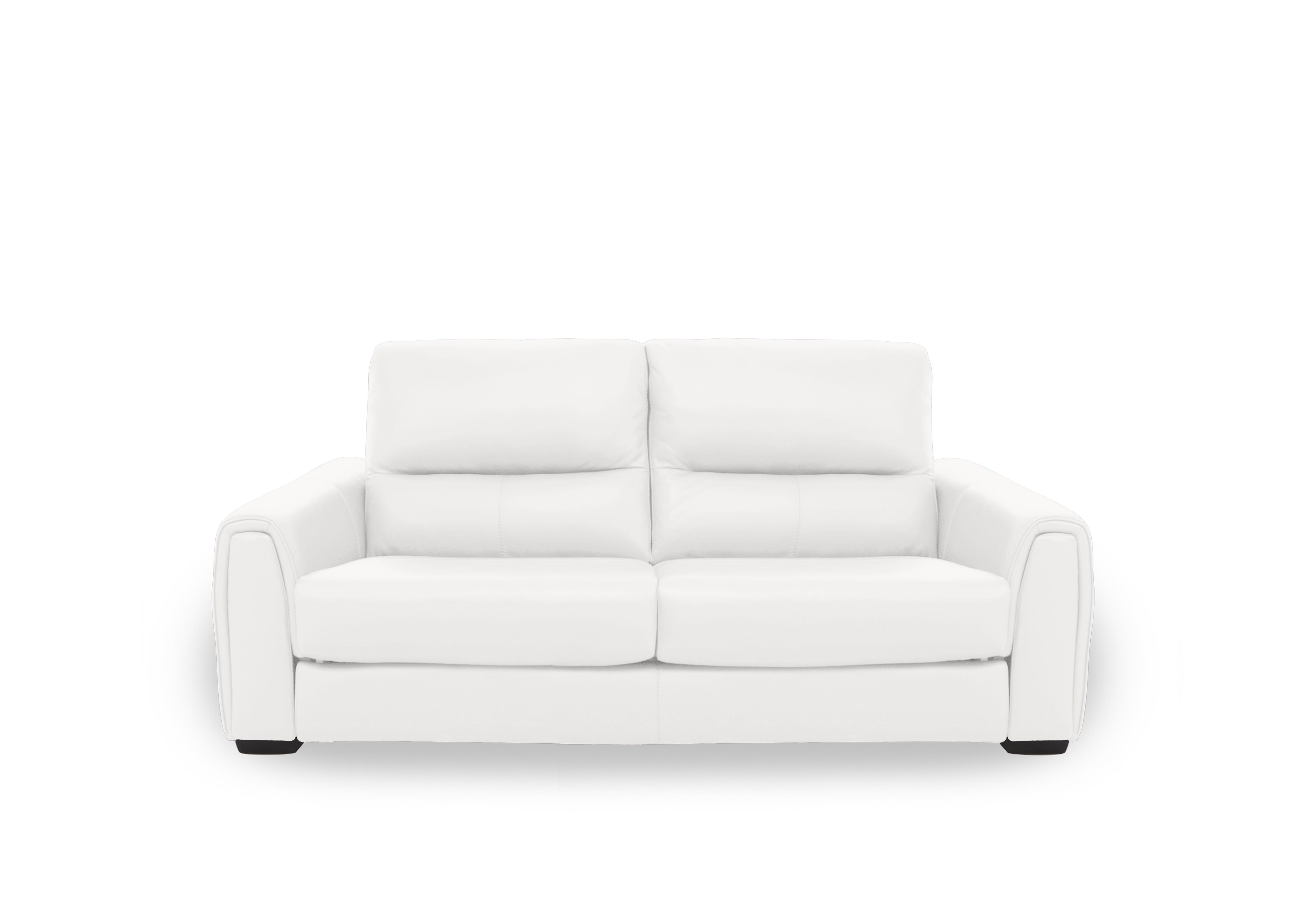 Flex Leather 2 Seater Sofa in Bv-744d Star White on Furniture Village
