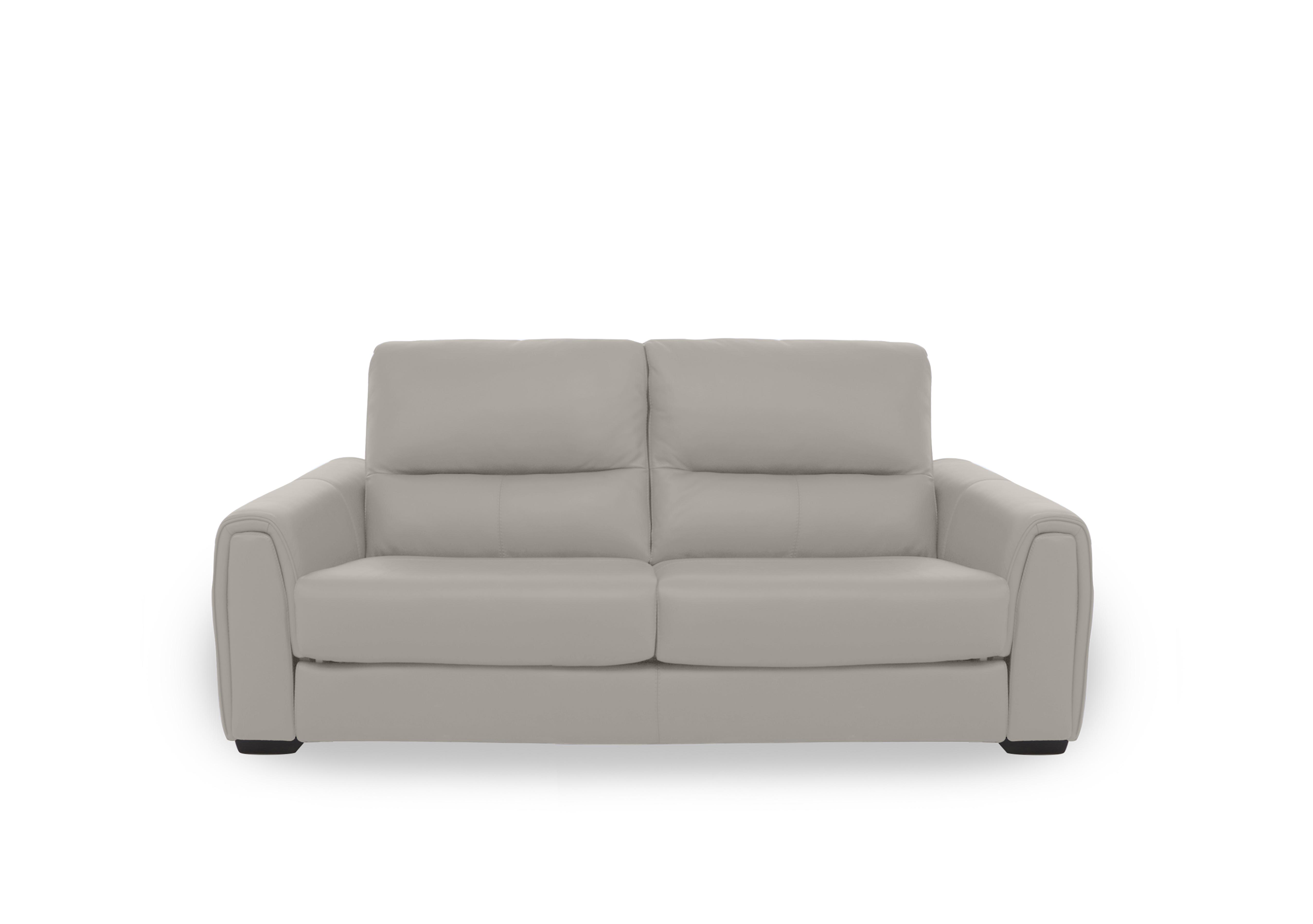 Flex Leather 2 Seater Sofa in Bv-946b Silver Grey on Furniture Village