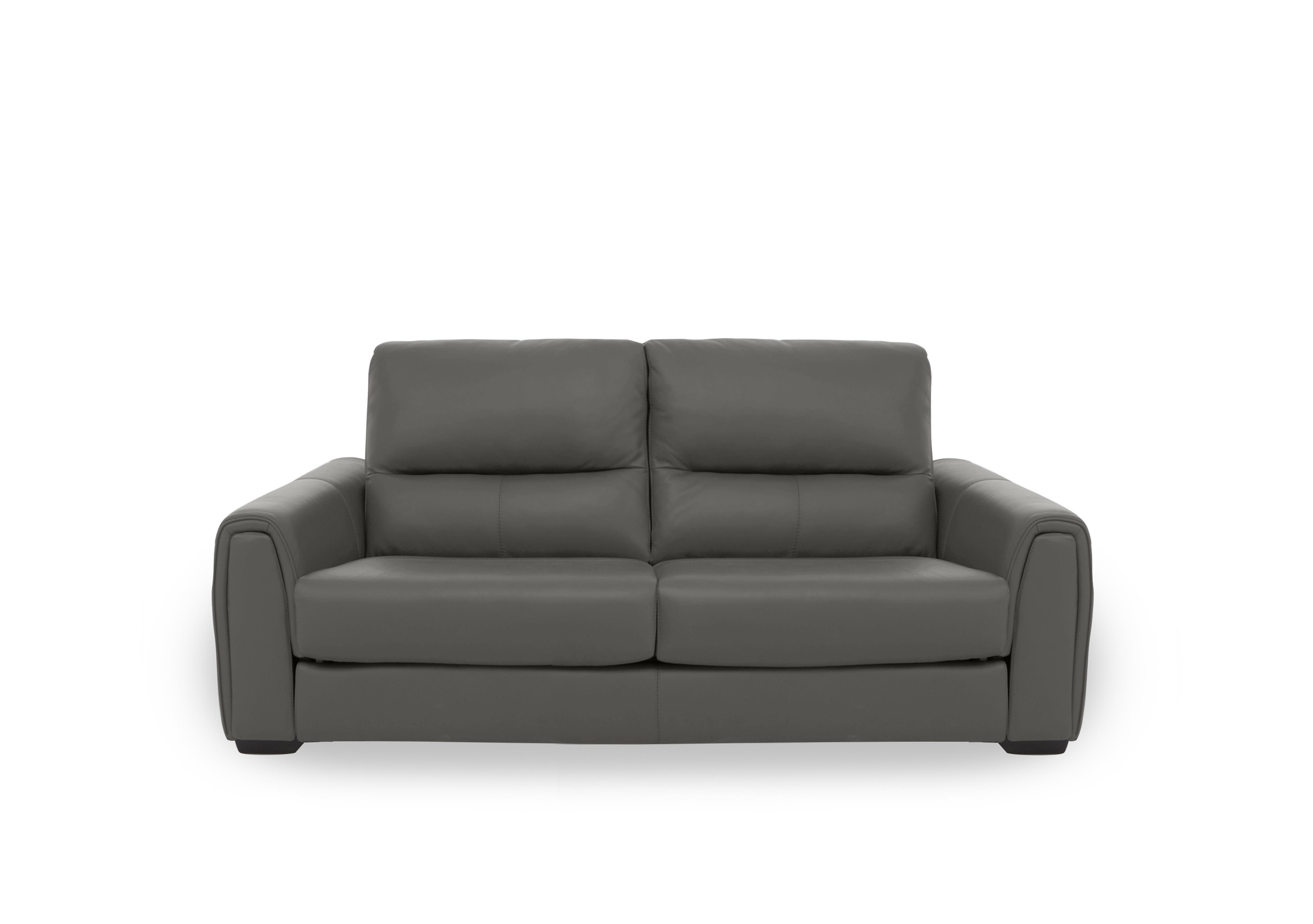 Flex Leather 2 Seater Sofa in Nc-088e Charcoal Grey on Furniture Village