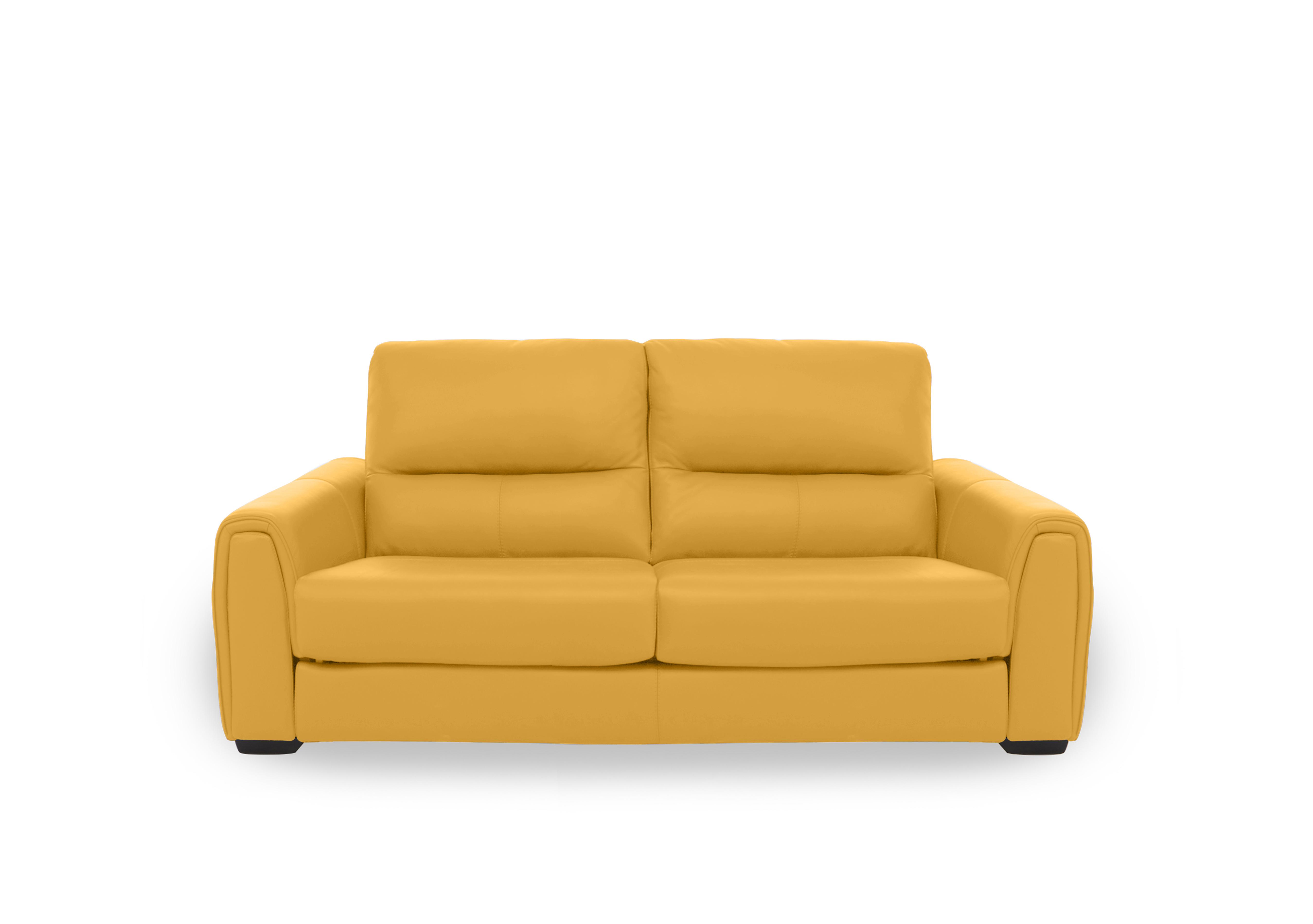 Flex Leather 2 Seater Sofa in Nc-303e Sunflower on Furniture Village